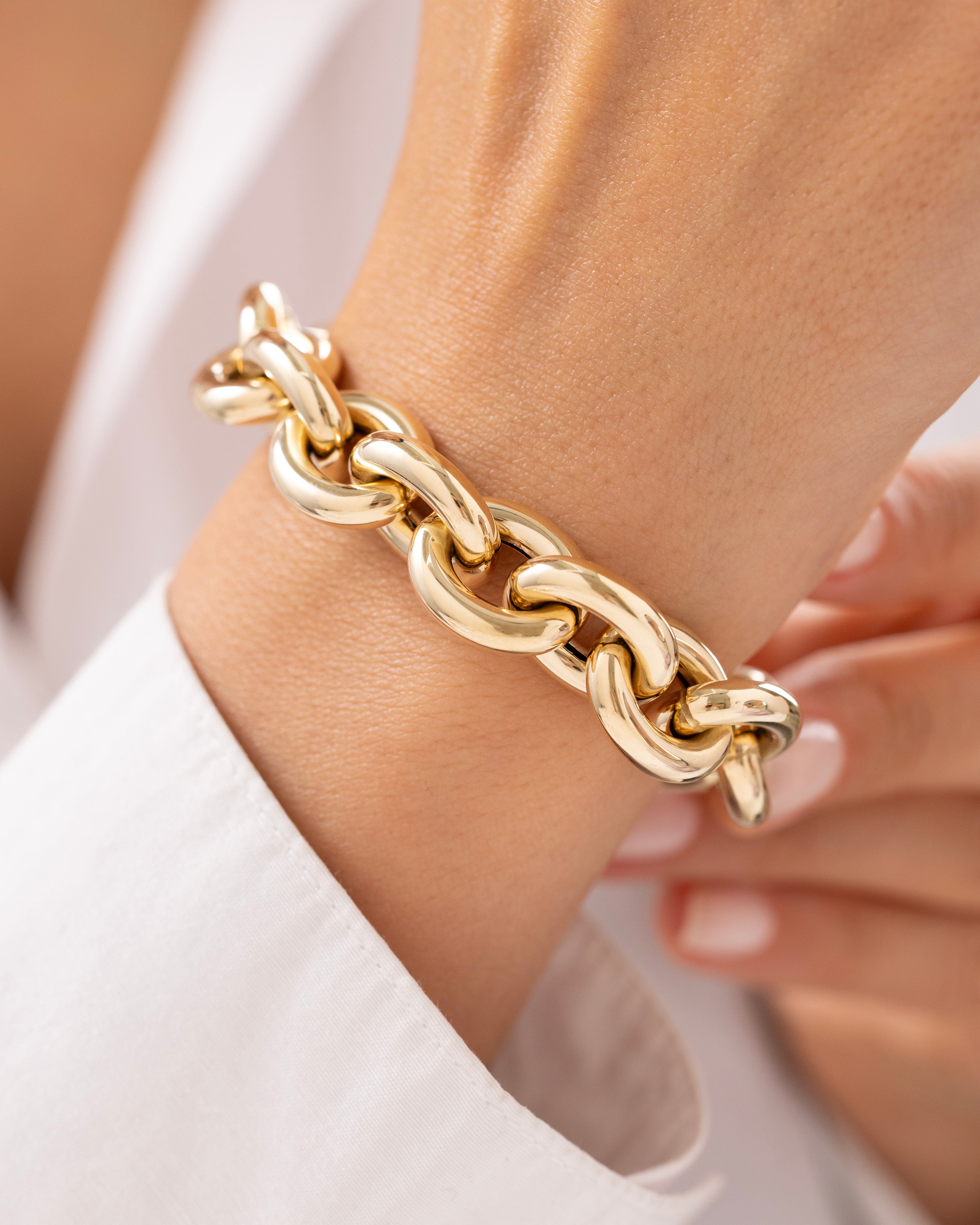 Cetaş Eterna Büyük Halka 14 Ayar Altın Bileklik