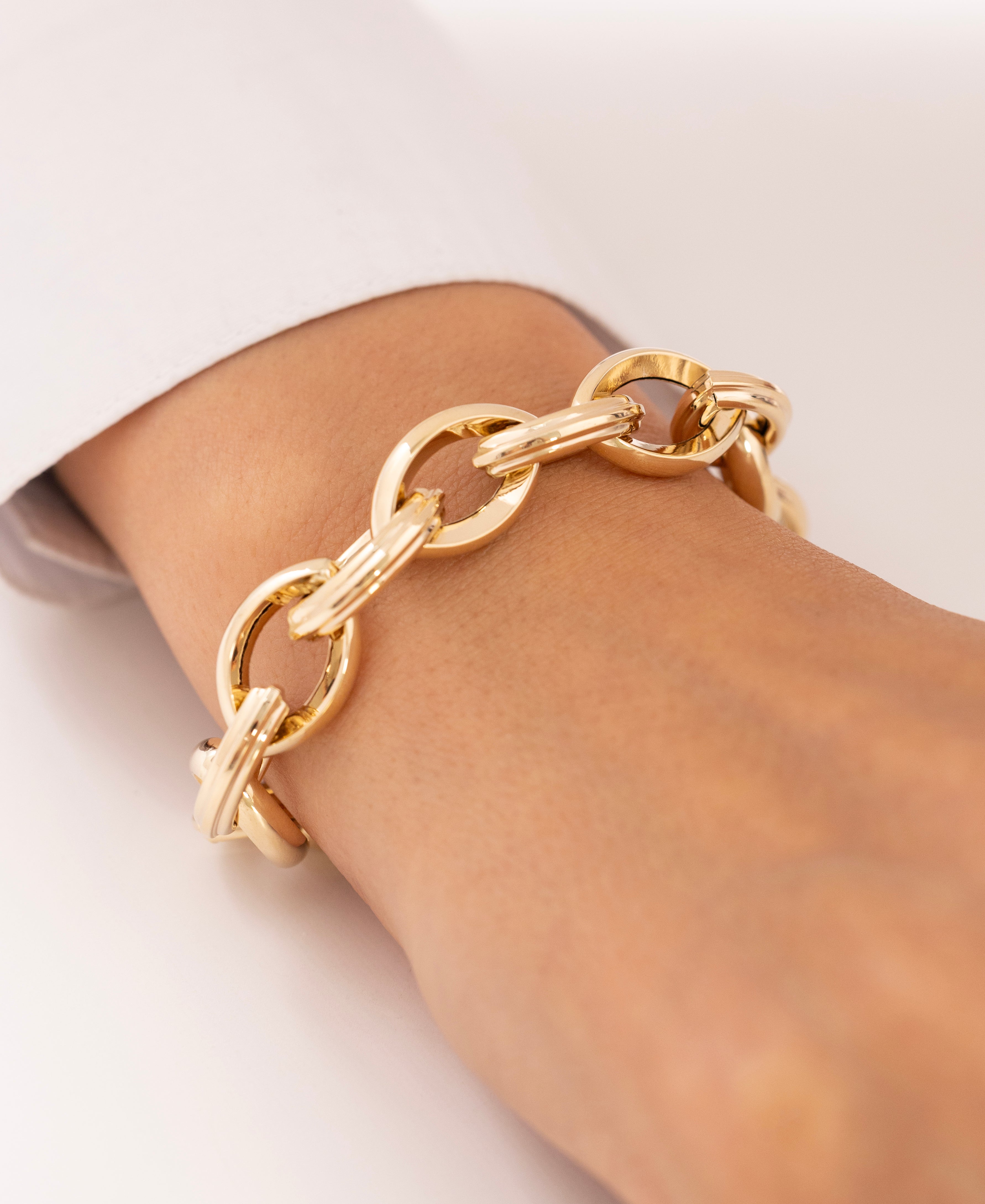 Cetaş Eterna Büyük Halkalı 14 Ayar Altın Bileklik