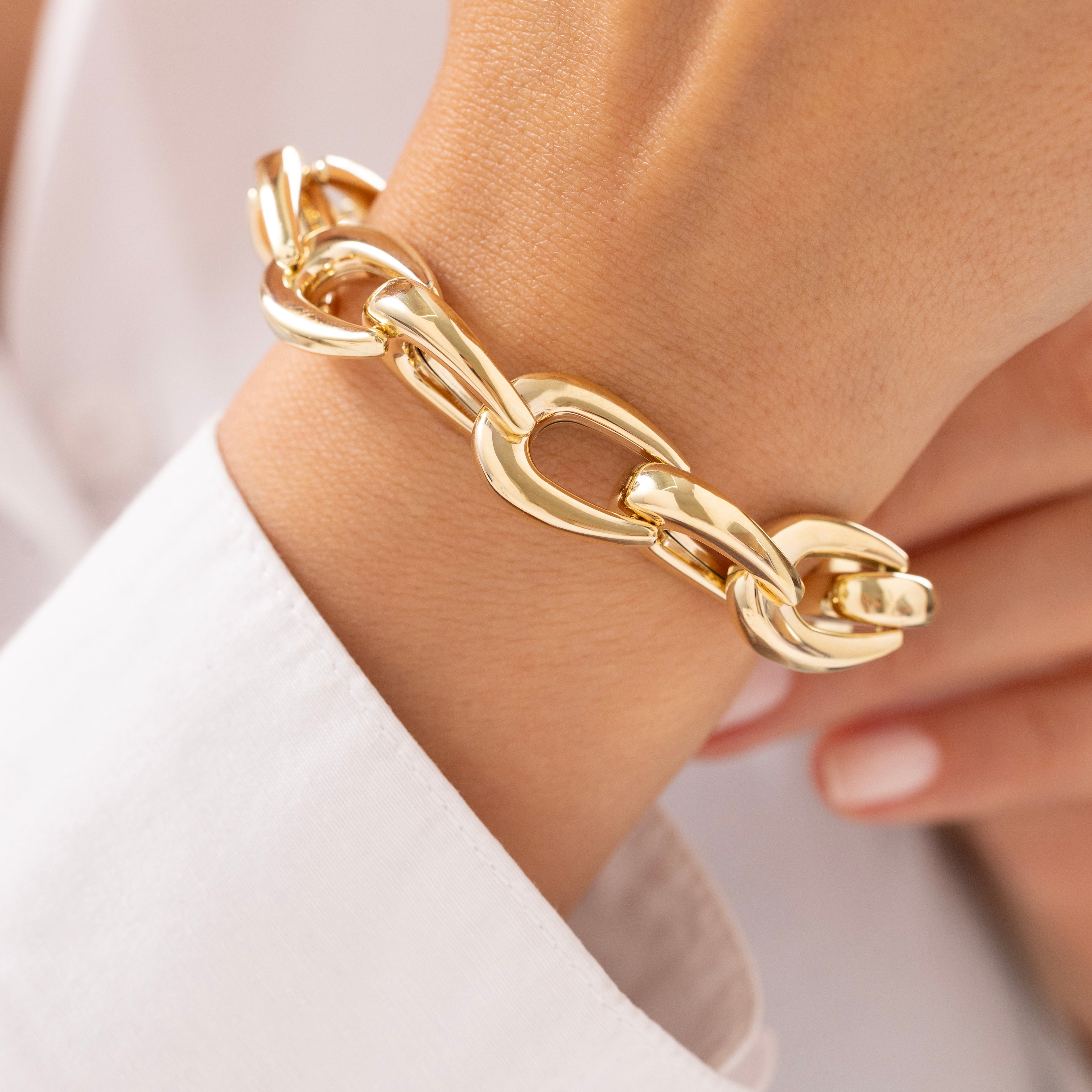 Cetaş Eterna Modern Halka 14 Ayar Altın Bileklik