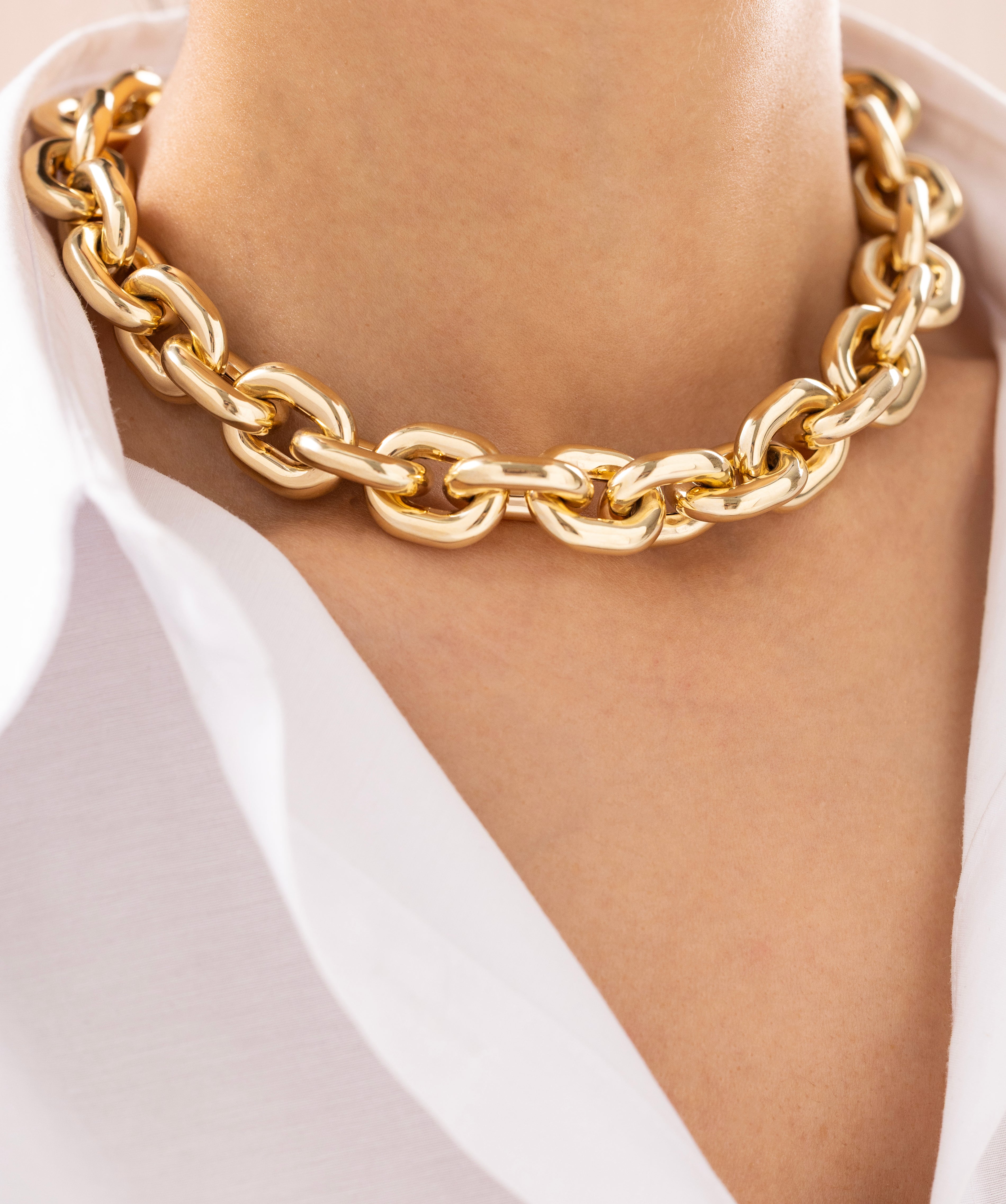 Cetaş Eterna Kalın Zincir 14 Ayar Altın Kolye