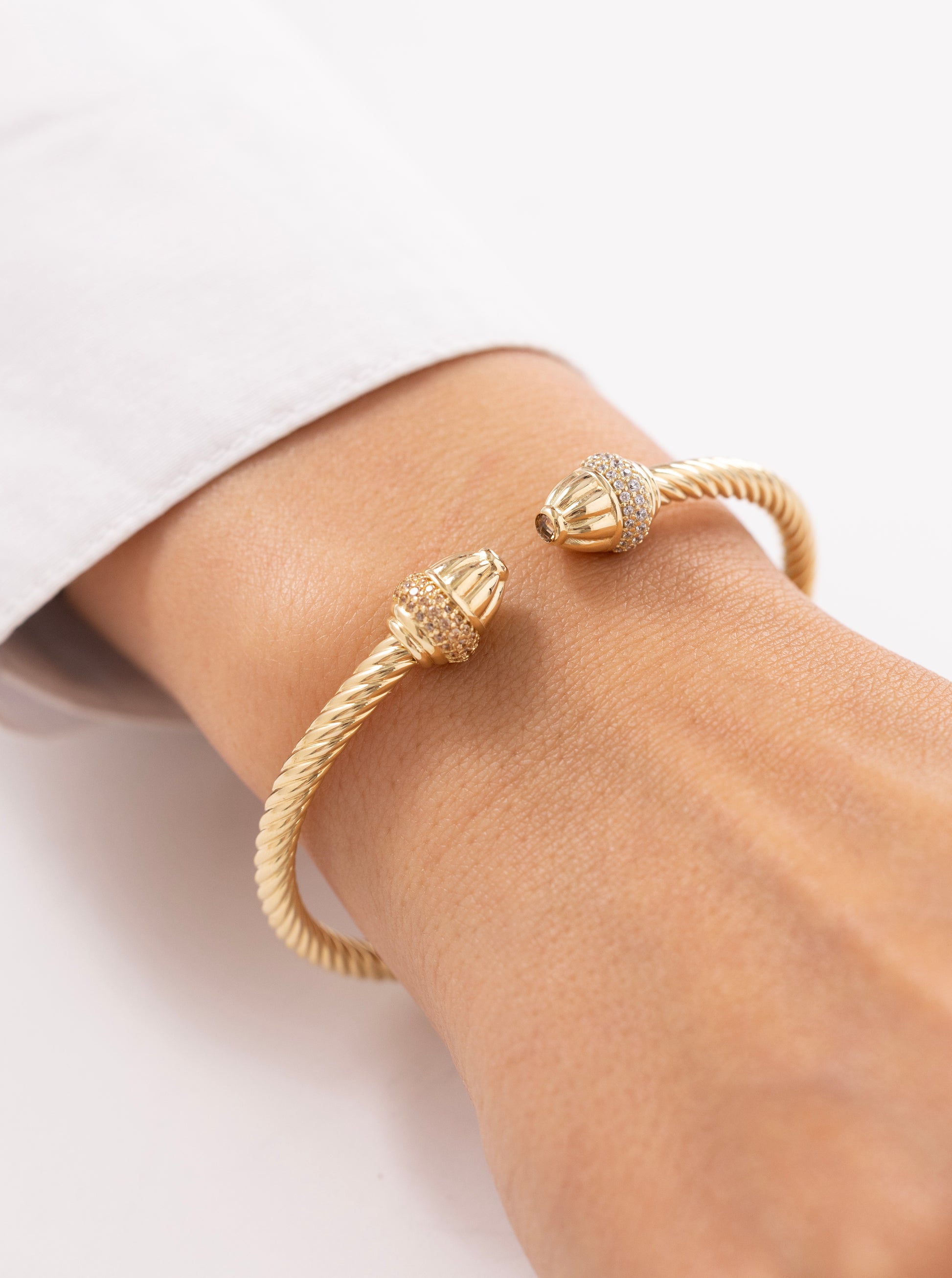 Cetaş Twist Vintage 14 Ayar Altın Kelepçe