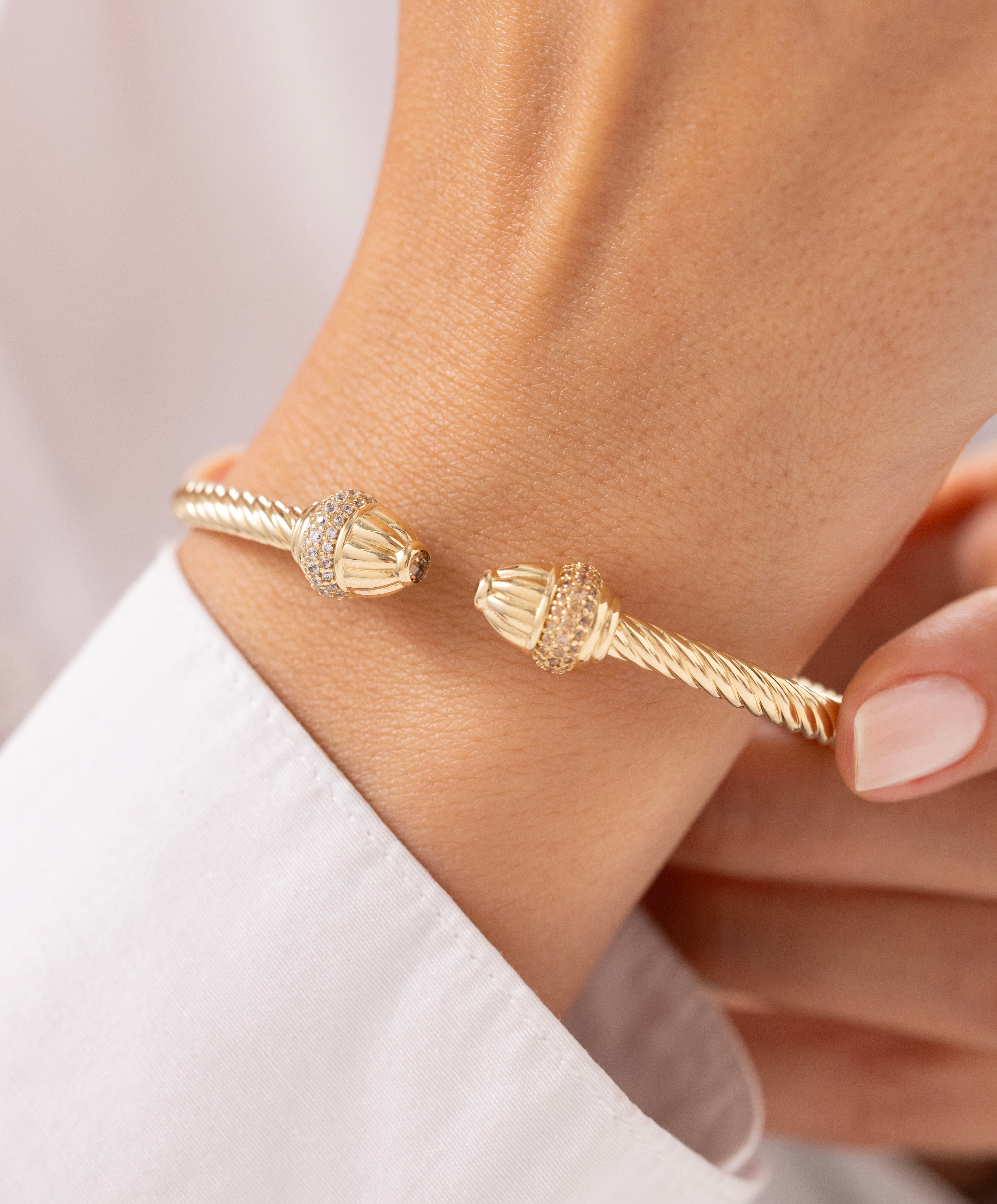 Cetaş Twist Vintage 14 Ayar Altın Kelepçe