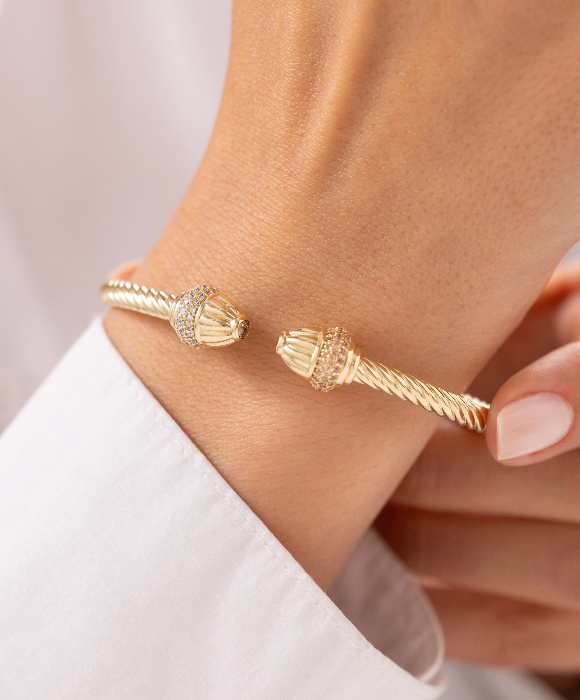 Cetaş Twist Vintage 14 Ayar Altın Kelepçe