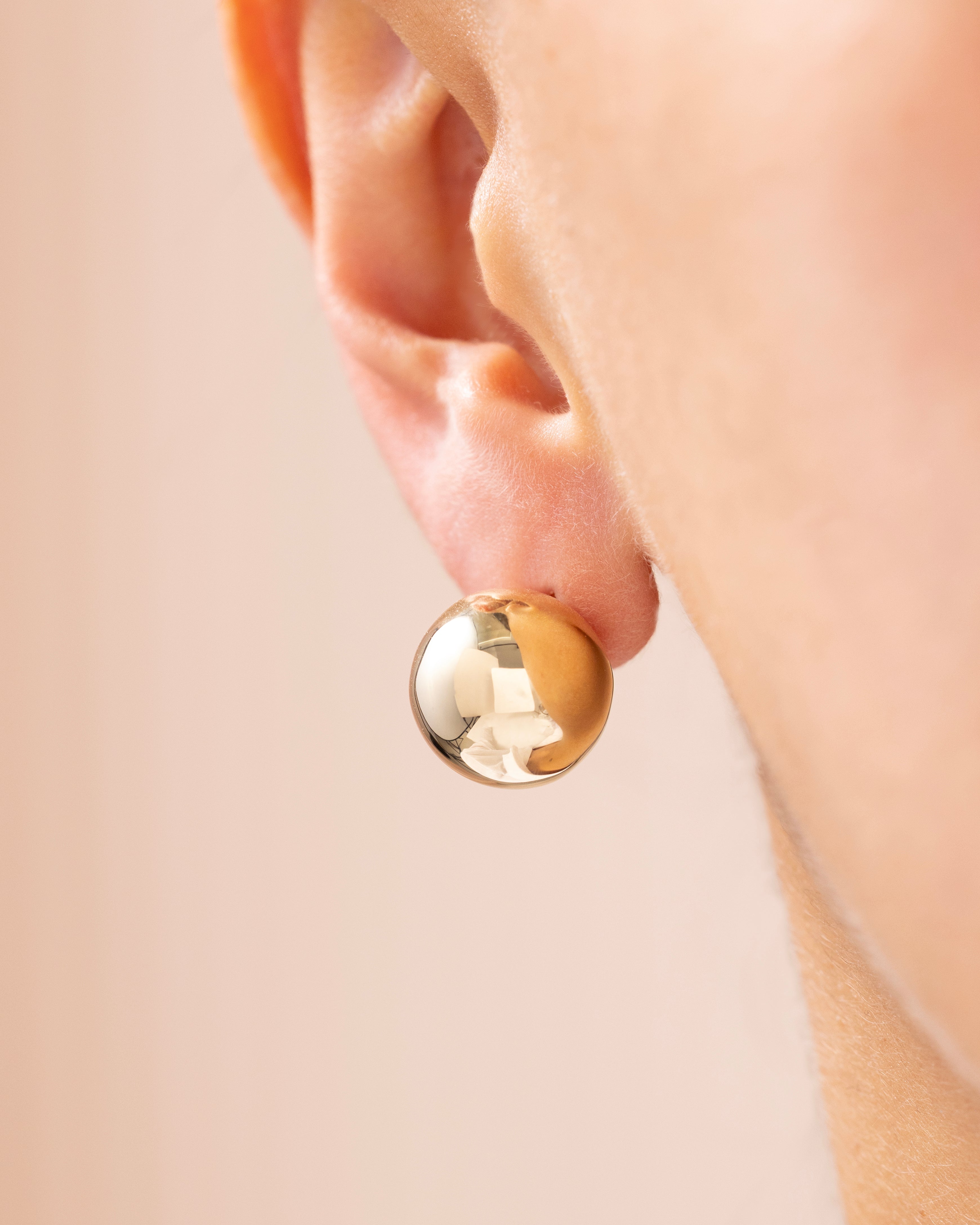 Cetaş Eterna Top 14 Ayar Altın Küpe