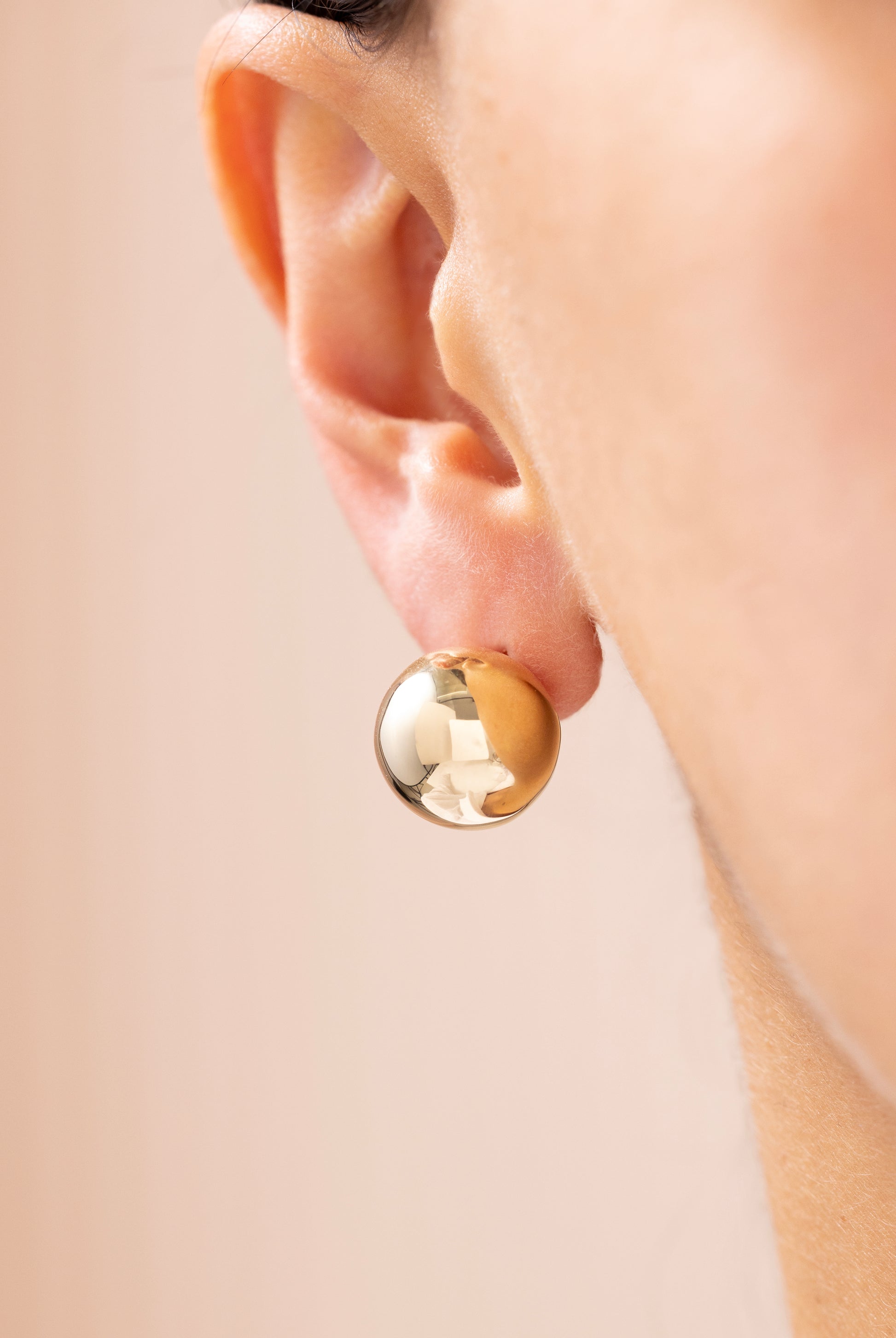 Cetaş Eterna Top 14 Ayar Altın Küpe