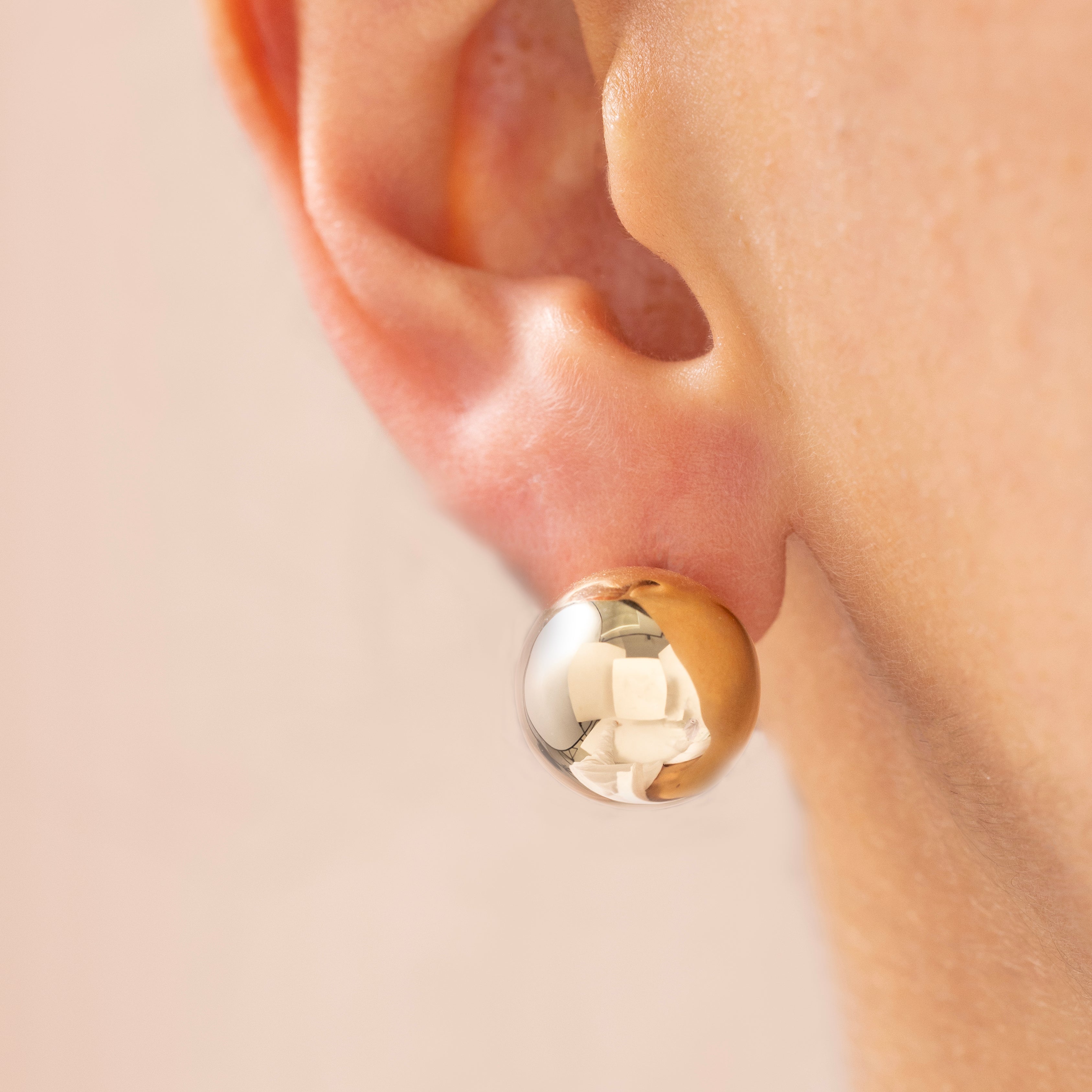 Cetaş Eterna Top 14 Ayar Altın Küpe