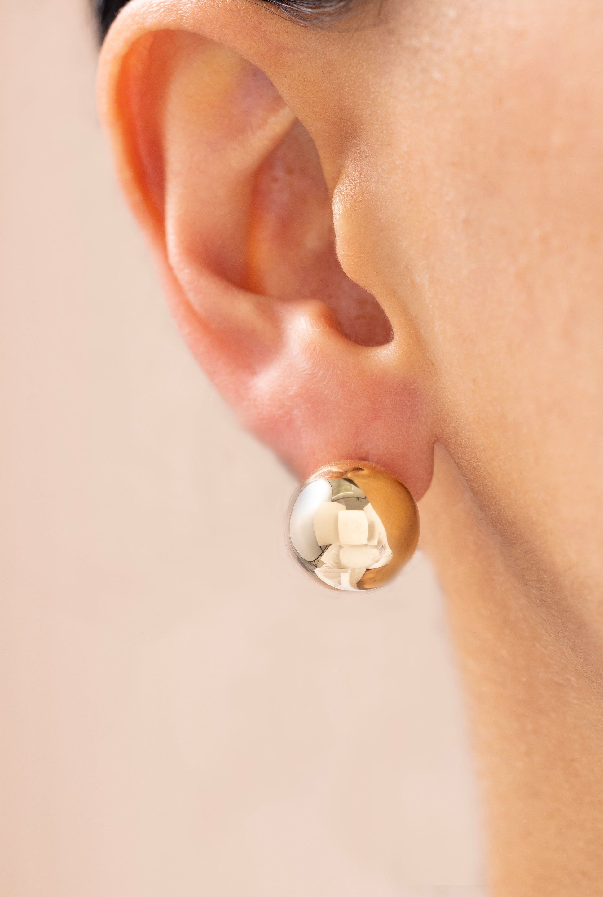 Cetaş Eterna Top 14 Ayar Altın Küpe