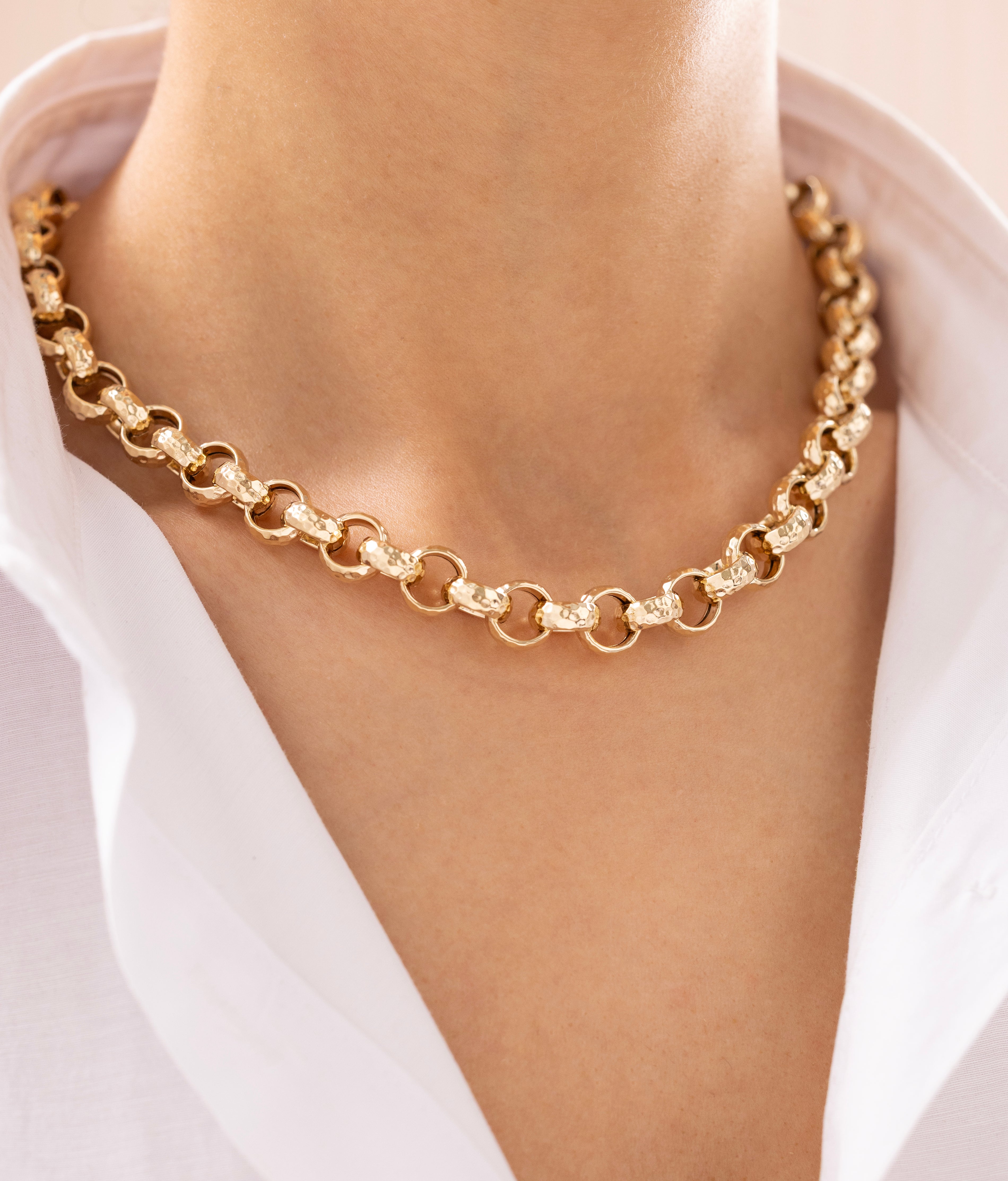 Cetaş Eterna Vintage Dövme 14 Ayar Altın Zincir Kolye