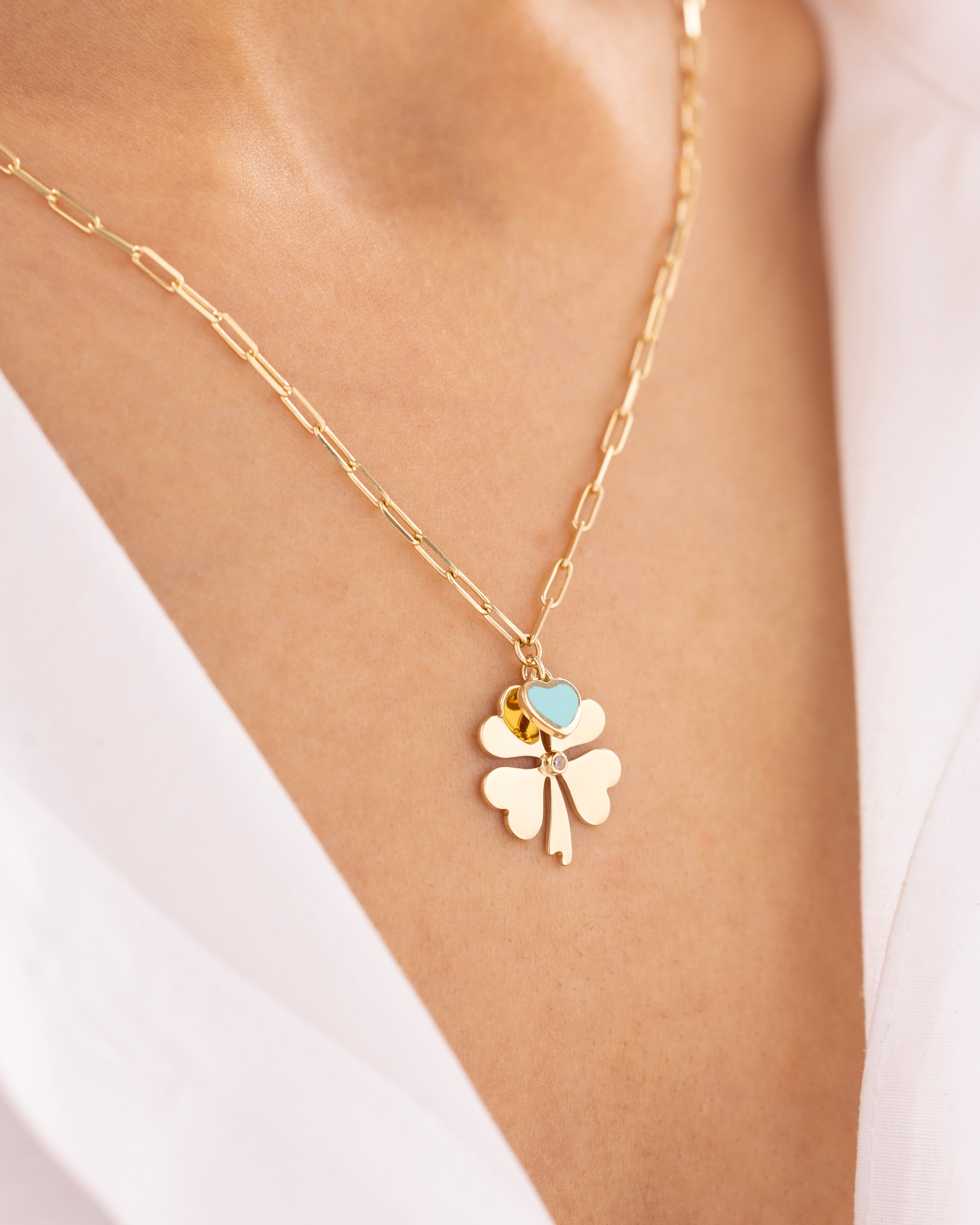 Cetaş Eterna Yuvarlak Charmlı 14 Ayar Altın Kolye