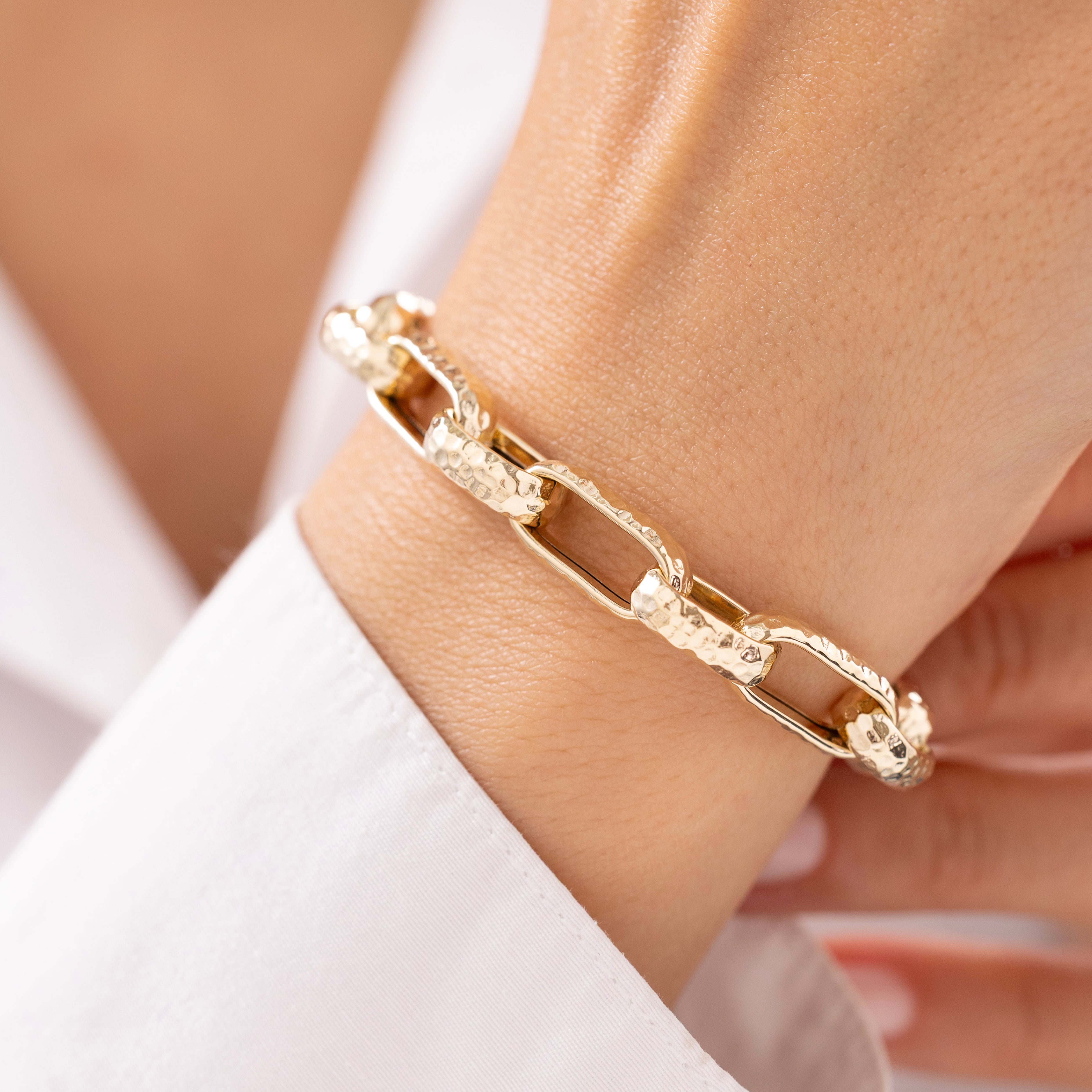 Cetaş Eterna Dövme Zincir 14 Ayar Altın Bileklik