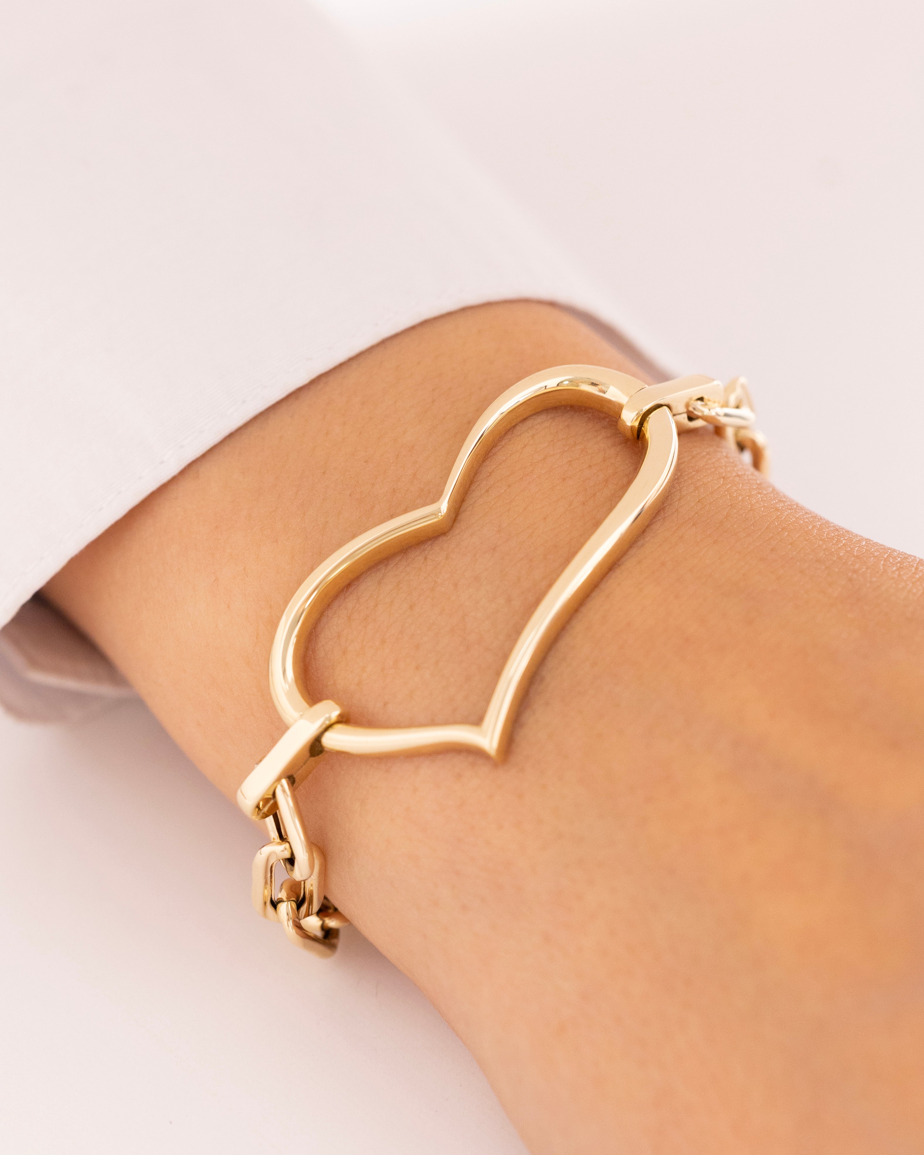 Cetaş Eterna Kalpli 14 Ayar Altın Bileklik