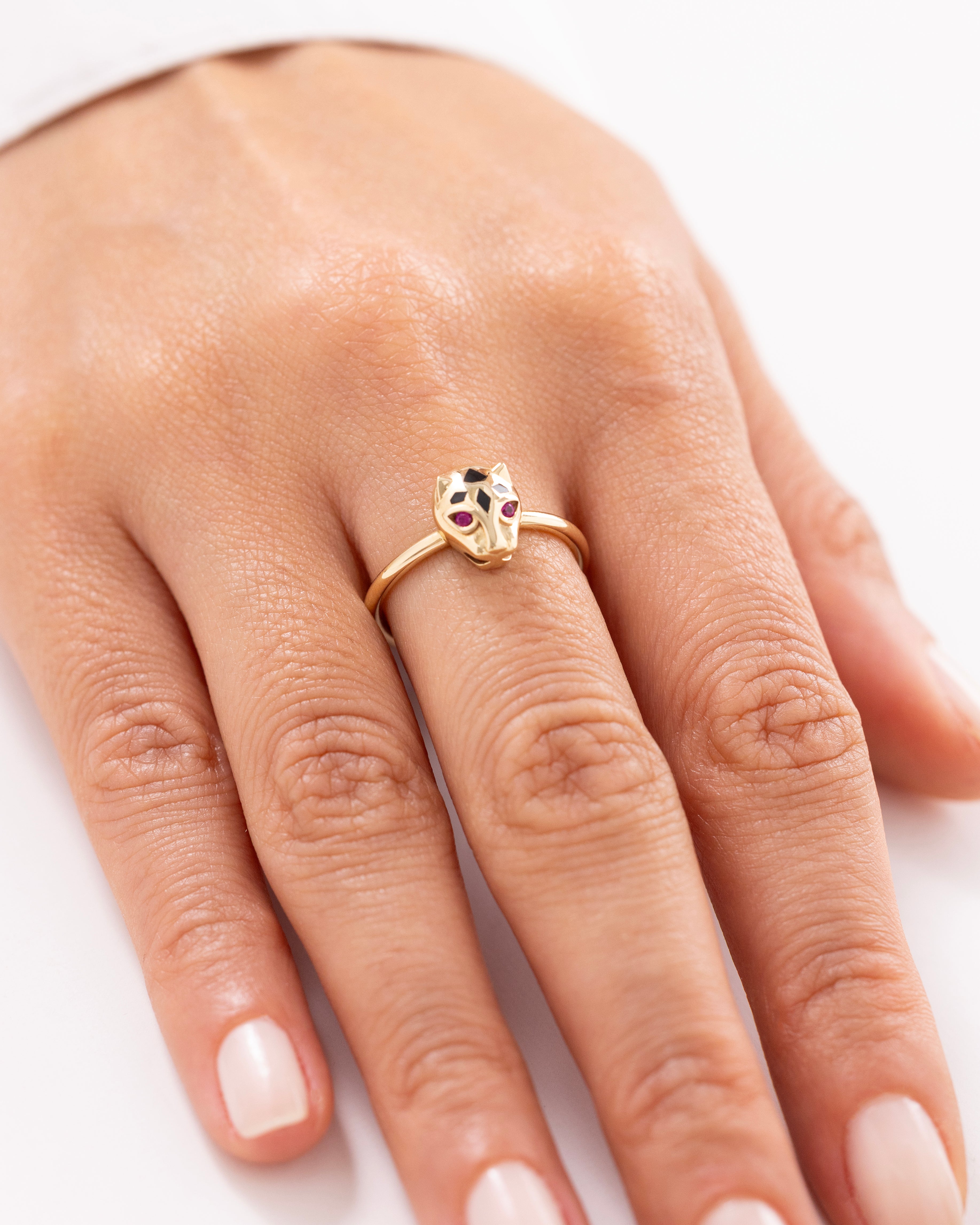 Cetaş Eterna Panter Figürlü 14 Ayar Altın Yüzük