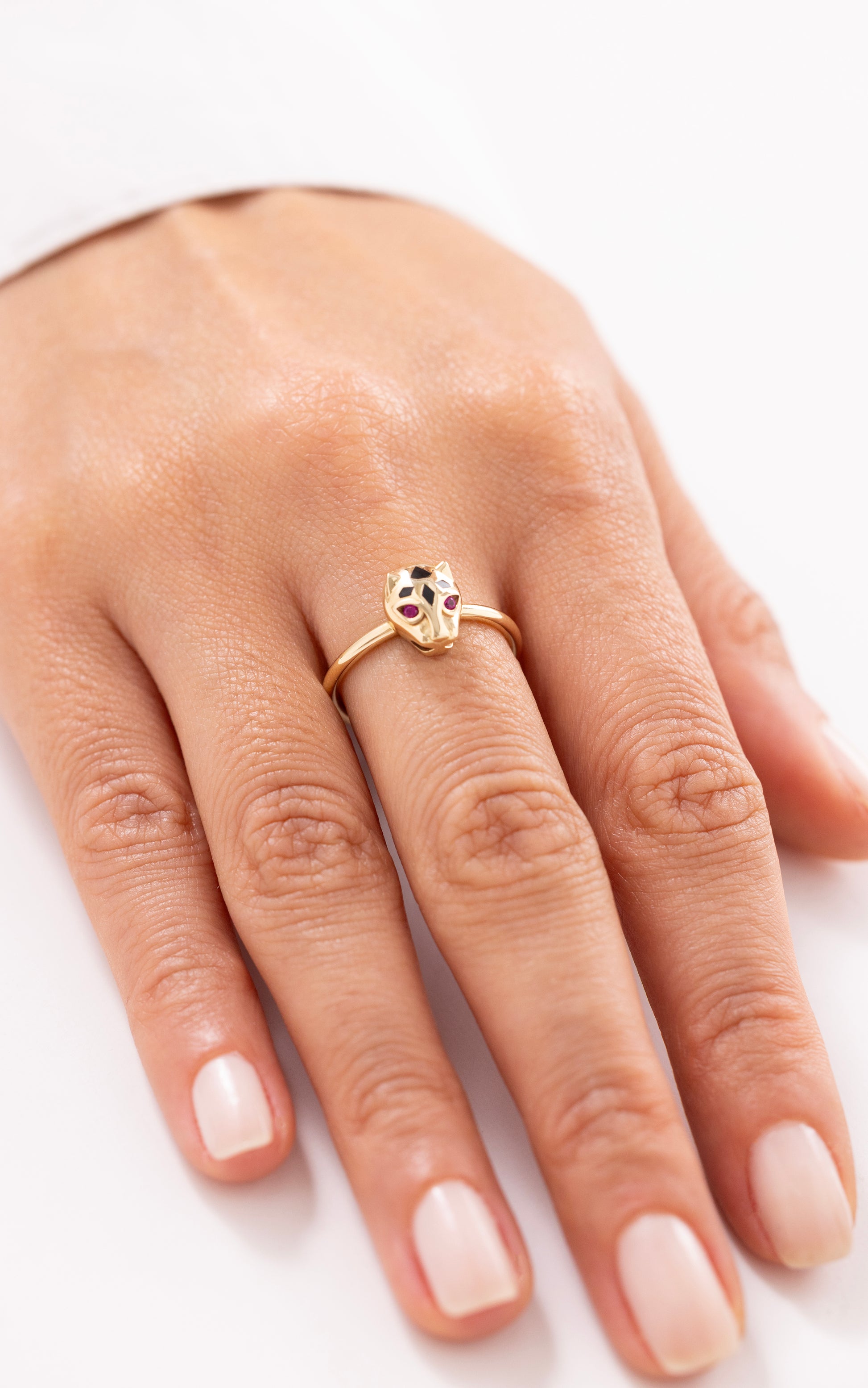 Cetaş Eterna Panter Figürlü 14 Ayar Altın Yüzük