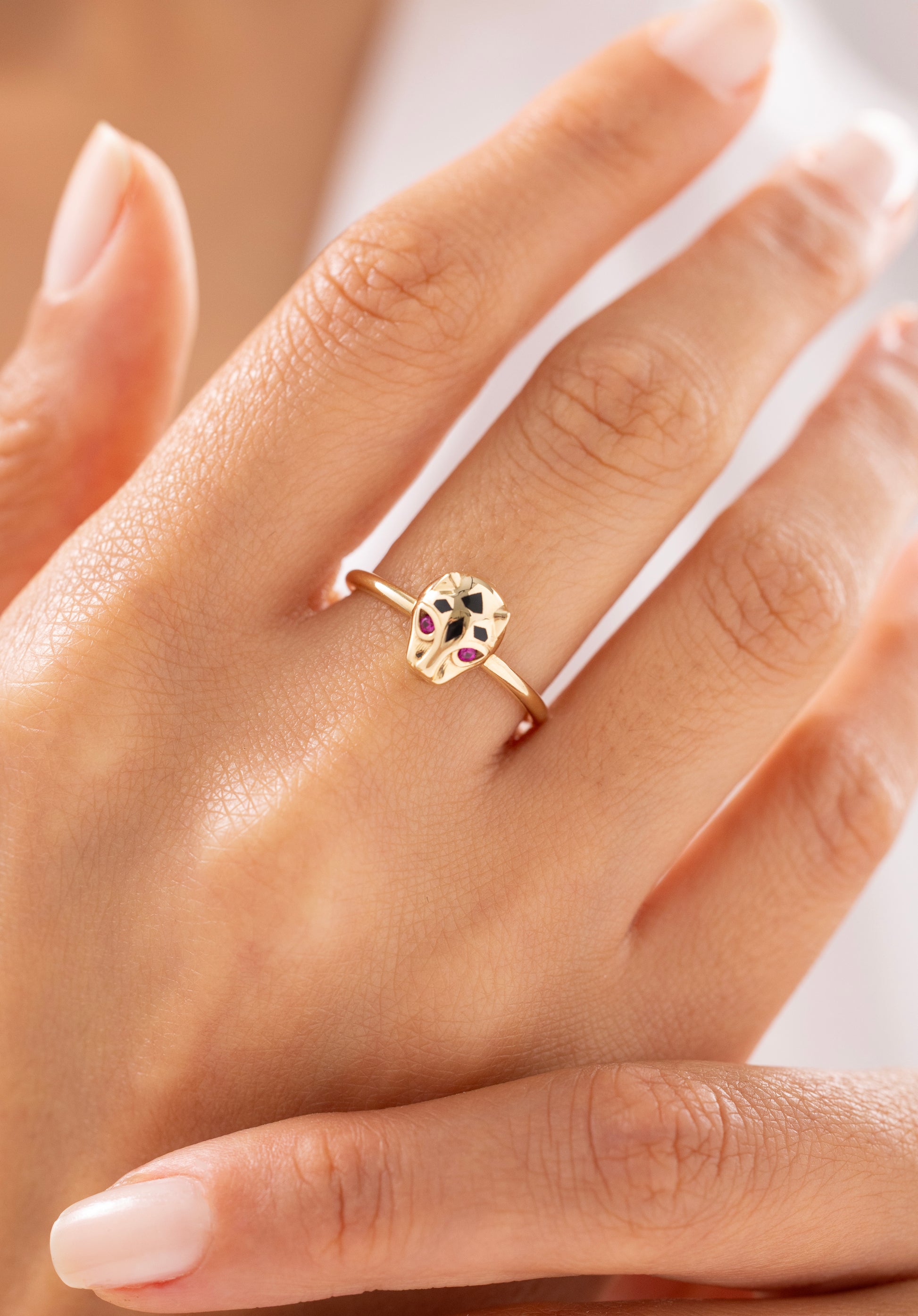 Cetaş Eterna Panter Figürlü 14 Ayar Altın Yüzük