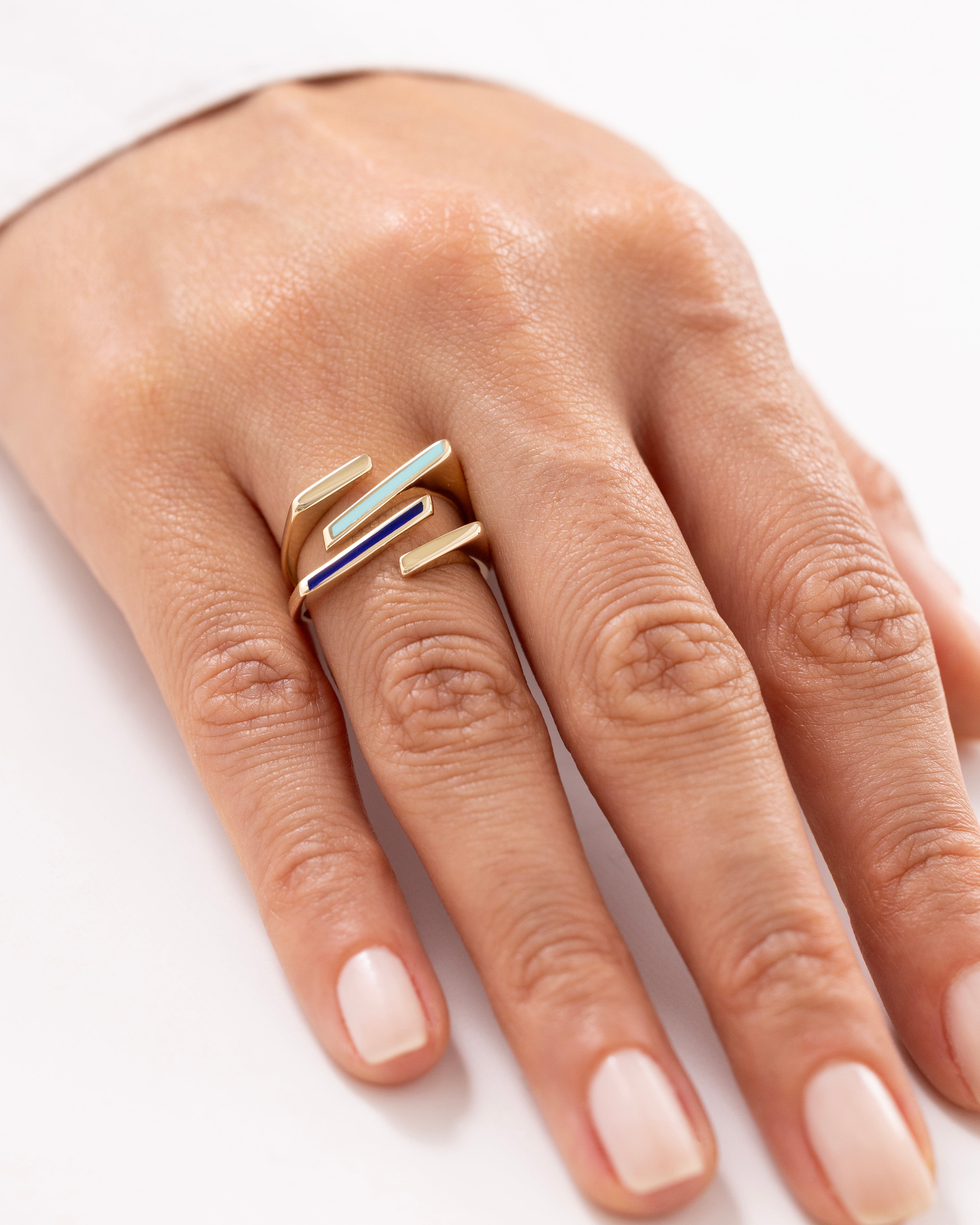 Cetaş Eterna Mine Çizgi 14 Ayar Altın Yüzük