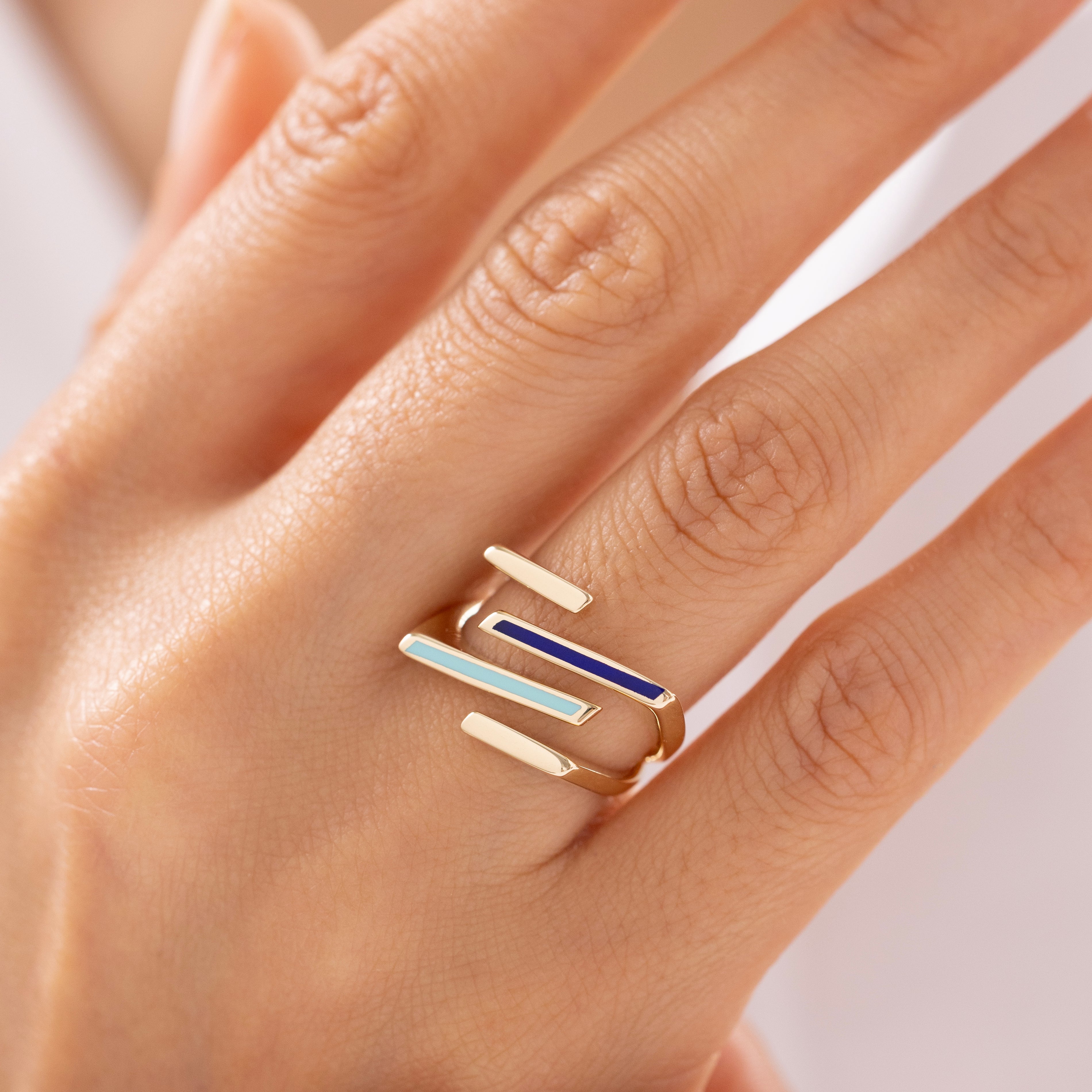 Cetaş Eterna Mine Çizgi 14 Ayar Altın Yüzük