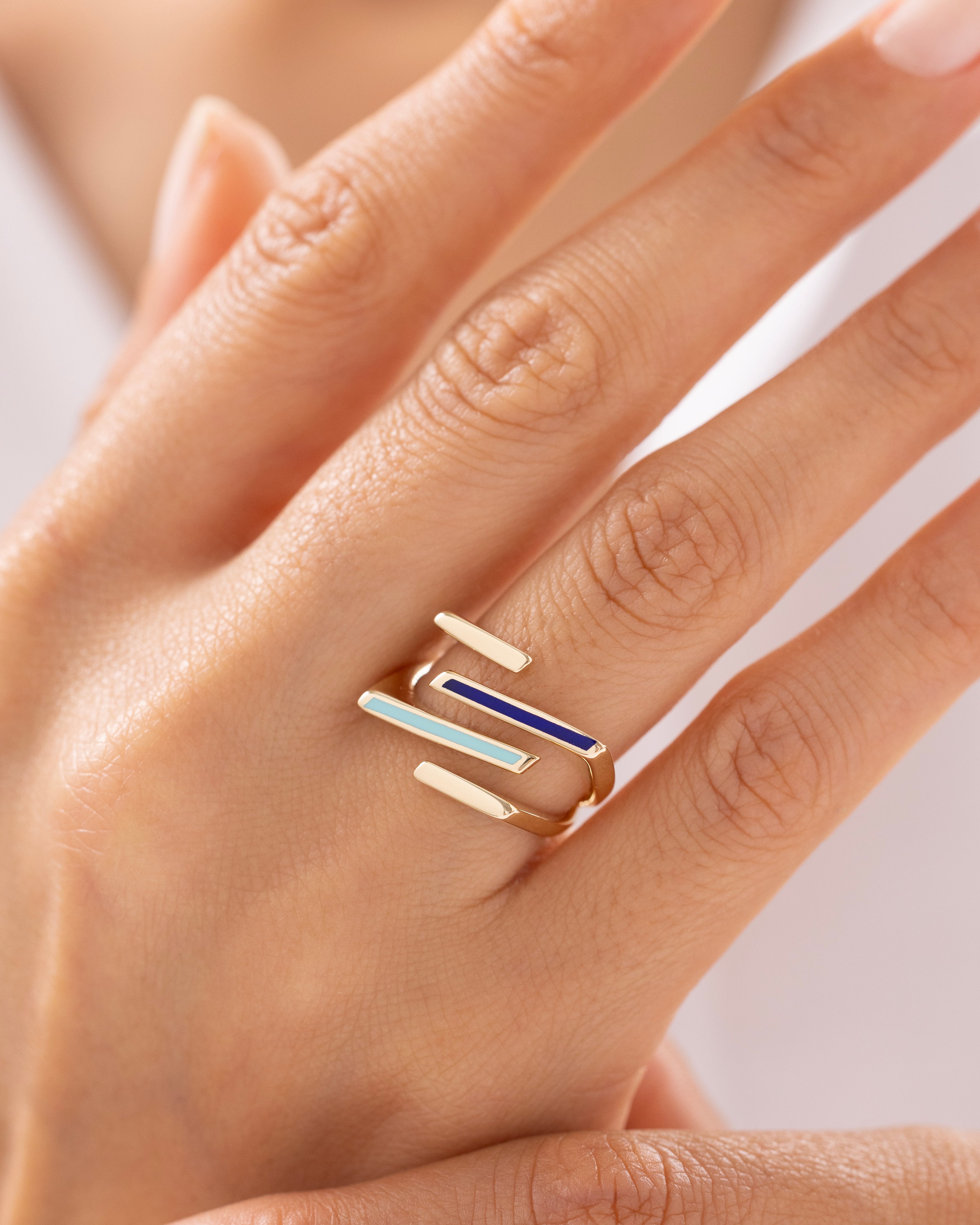 Cetaş Eterna Mine Çizgi 14 Ayar Altın Yüzük