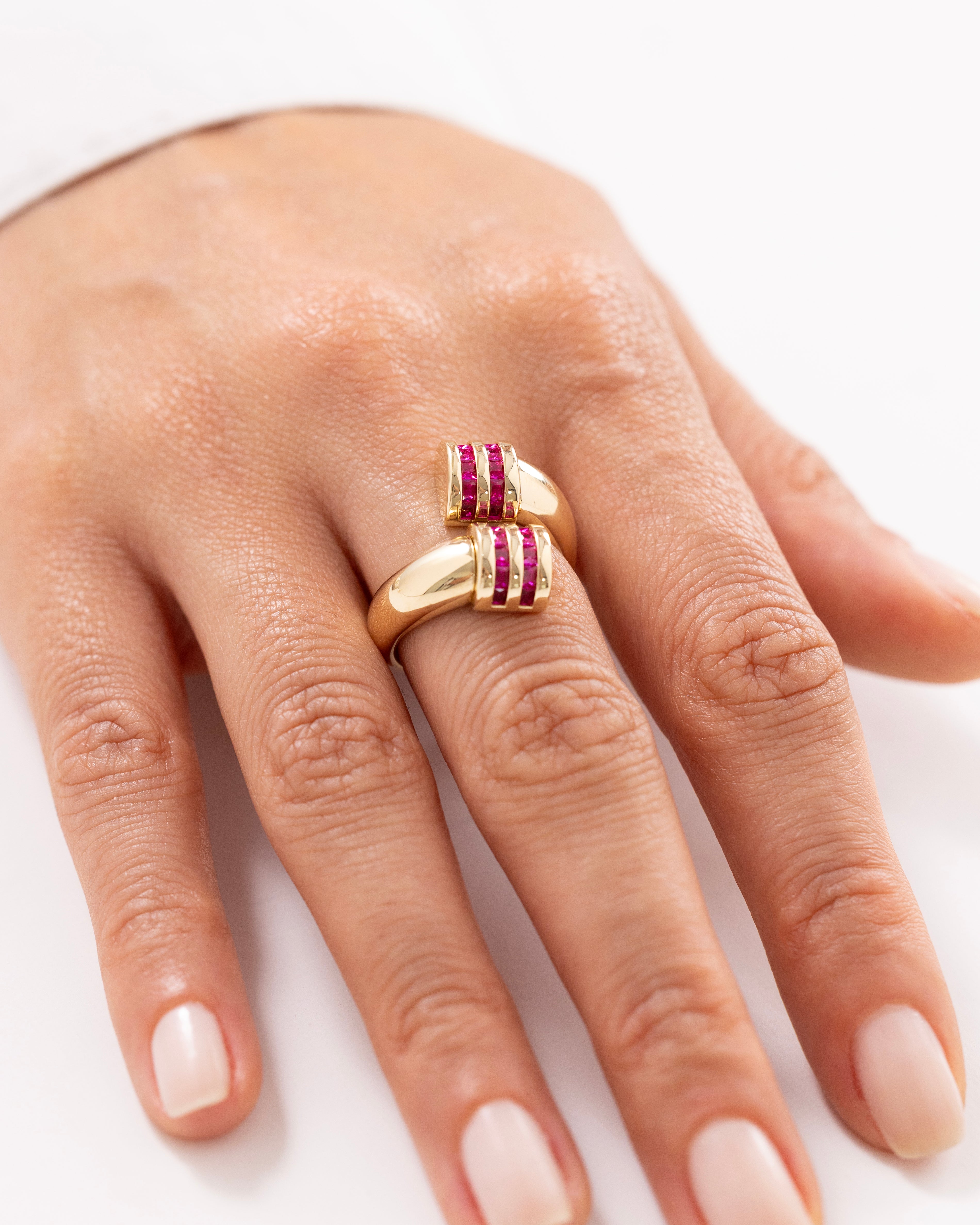 Cetaş Eterna Fuşya 14 Ayar Altın Yüzük