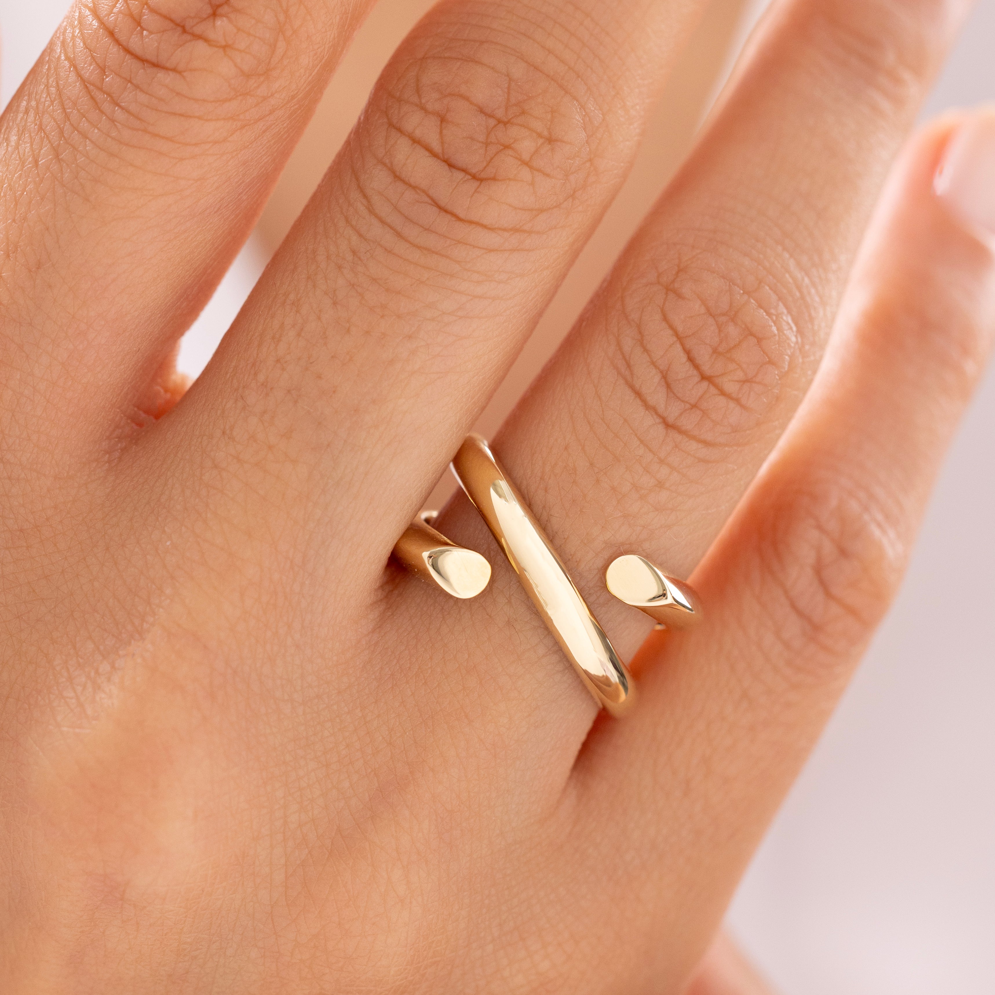 Cetaş Eterna Zarif Açık Uçlu 14 Ayar Altın Yüzük