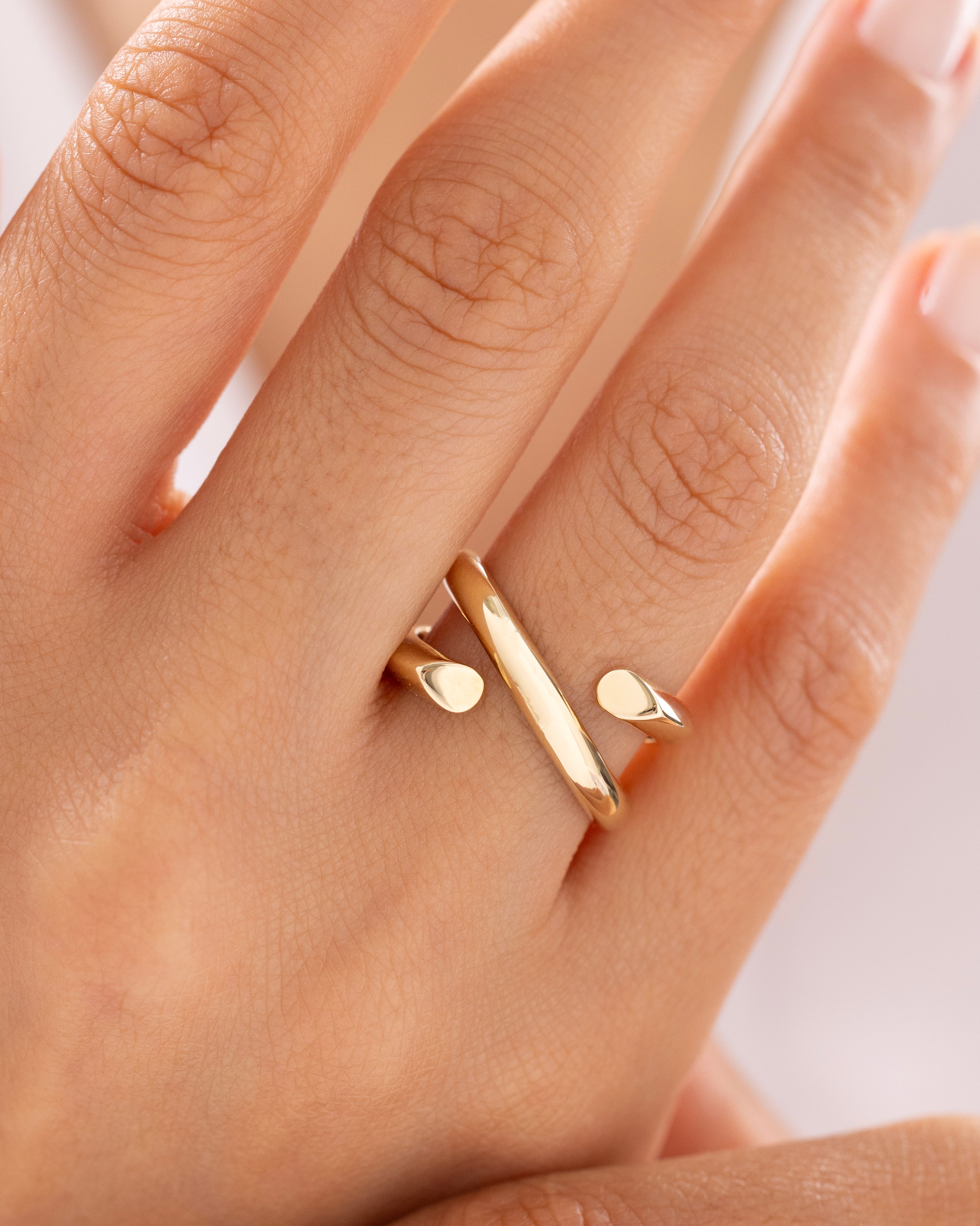 Cetaş Eterna Zarif Açık Uçlu 14 Ayar Altın Yüzük