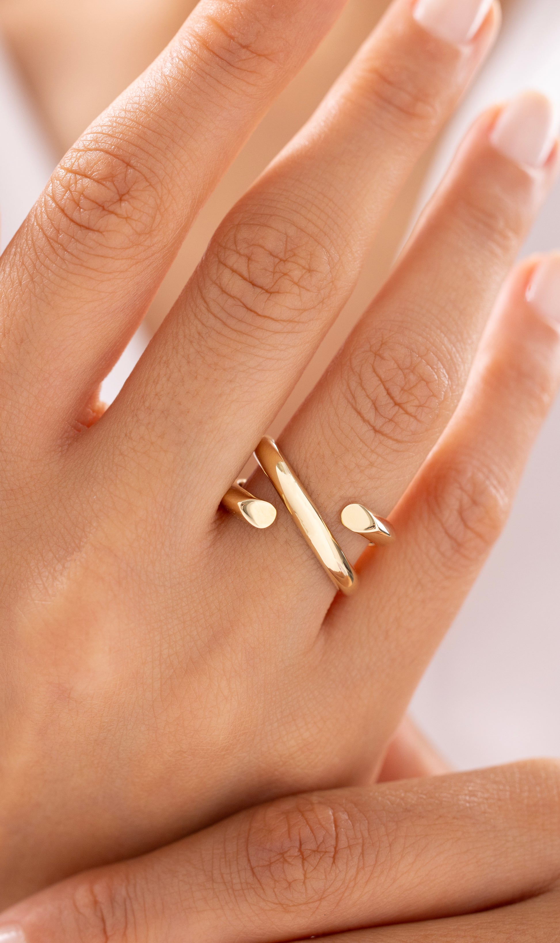 Cetaş Eterna Zarif Açık Uçlu 14 Ayar Altın Yüzük