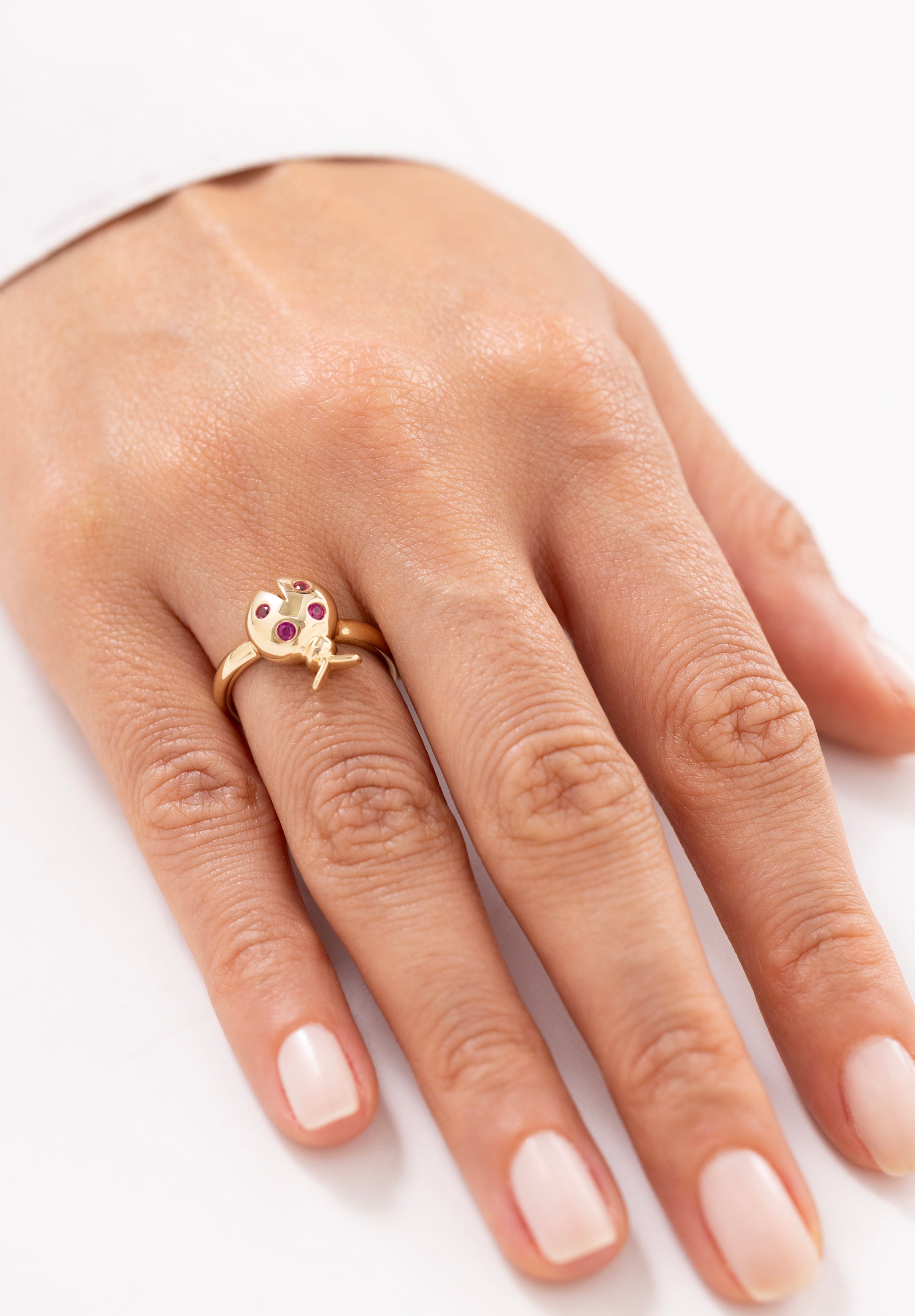 Cetaş Eterna Uğur Böceği 14 Ayar Altın Yüzük