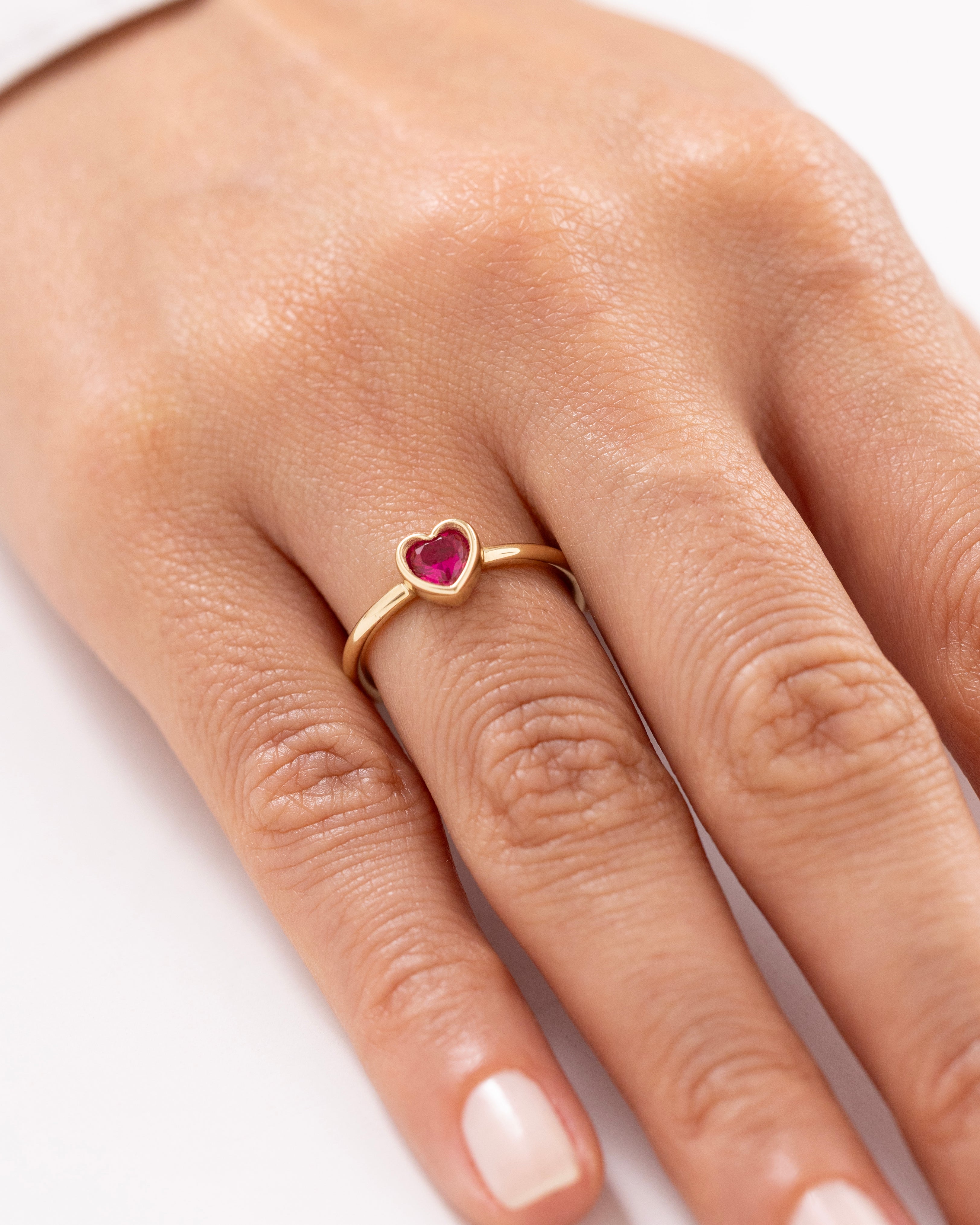 Cetaş Eterna Minimal Kalp 14 Ayar Altın Yüzük