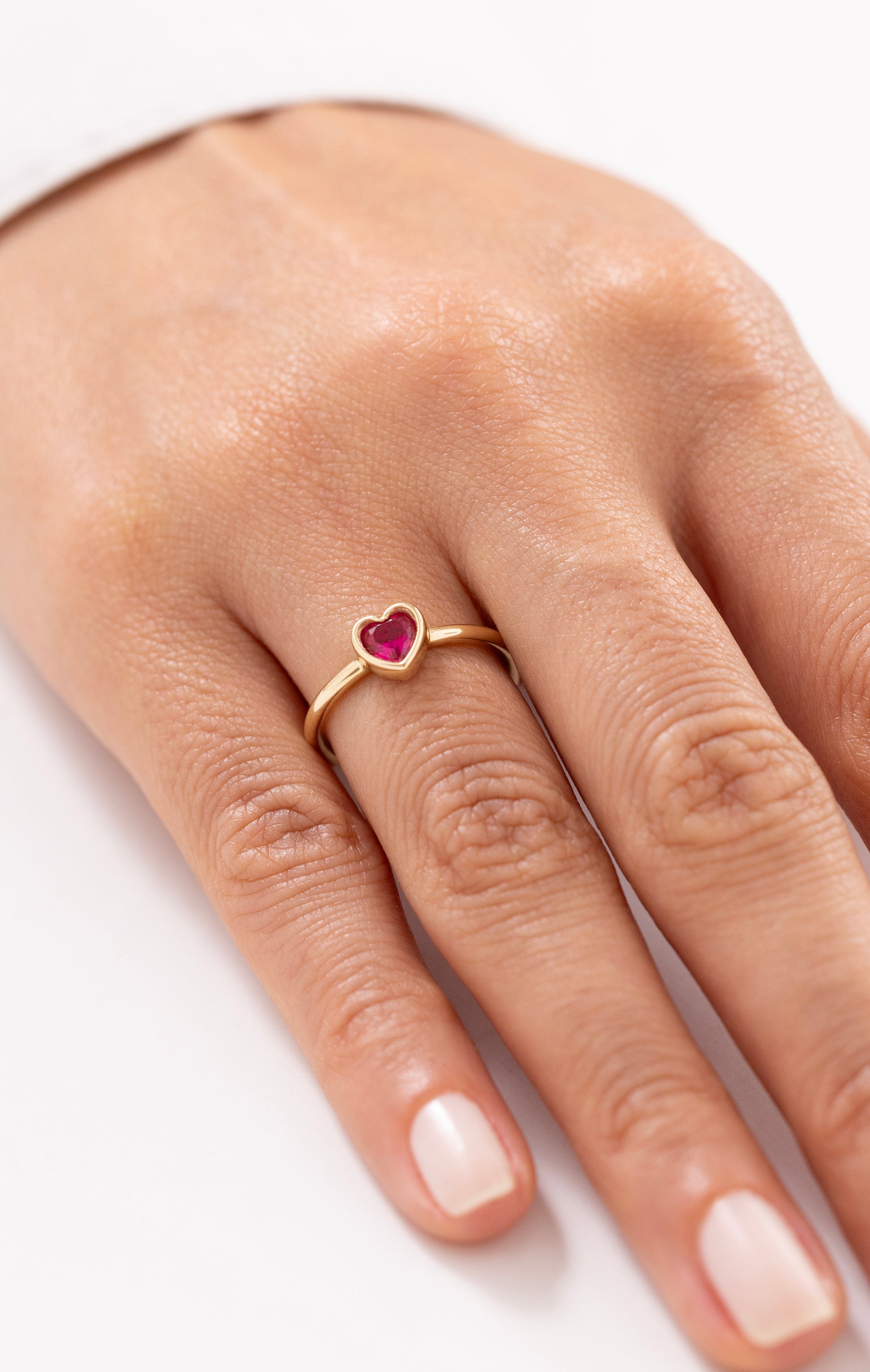 Cetaş Eterna Minimal Kalp 14 Ayar Altın Yüzük