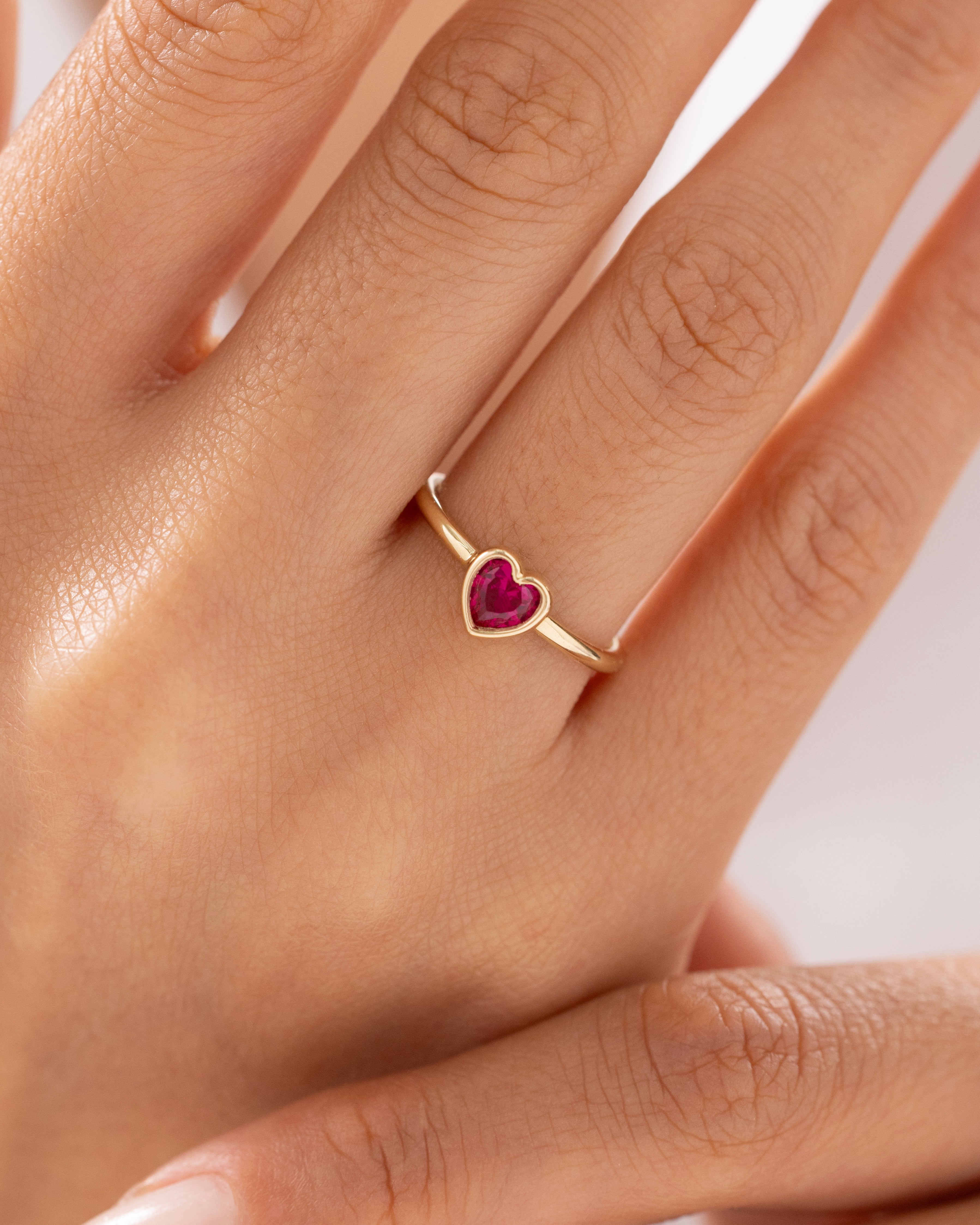 Cetaş Eterna Minimal Kalp 14 Ayar Altın Yüzük