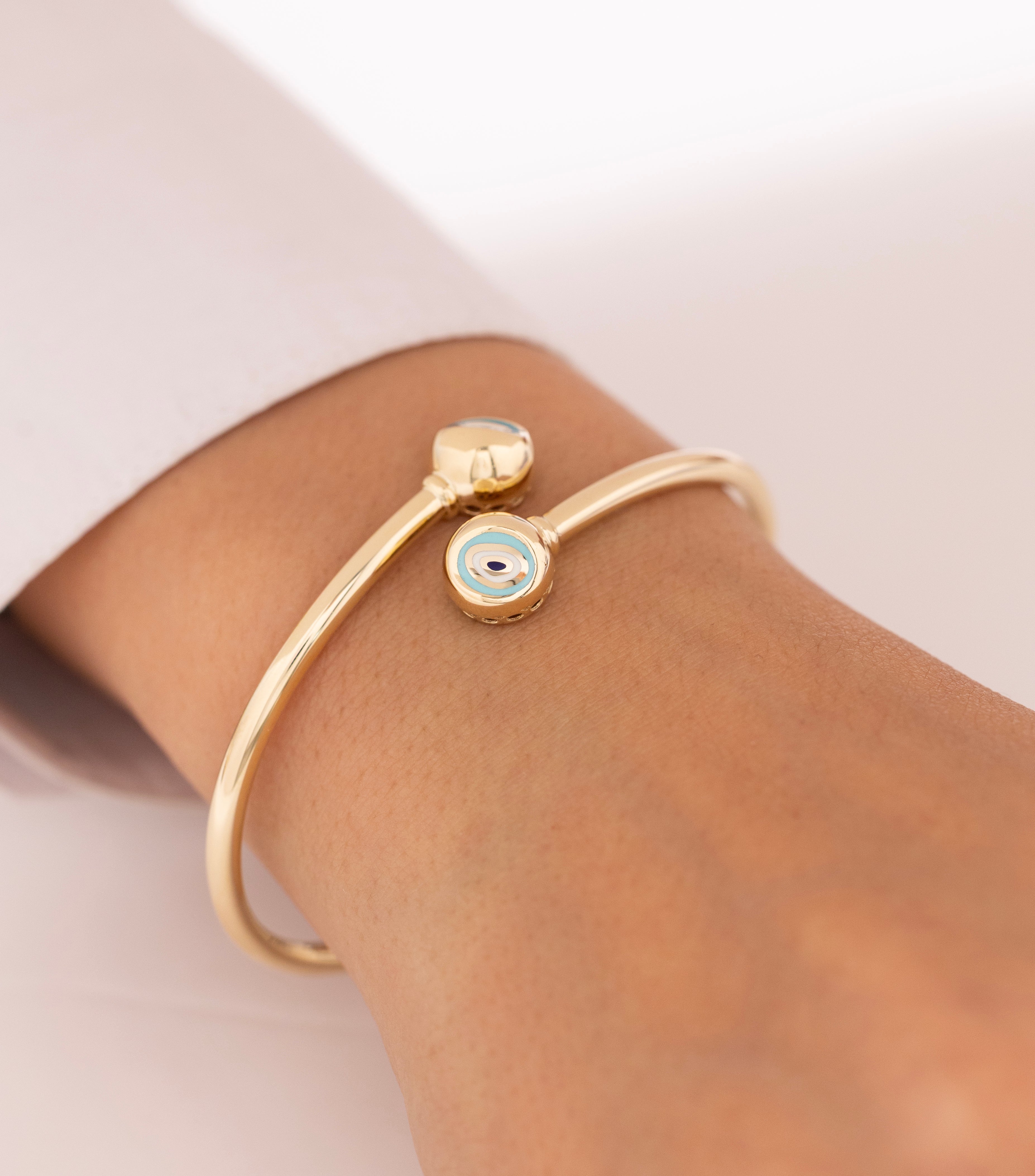 Cetaş Eterna Nazar Boncuklu 14 Ayar Altın Kelepçe