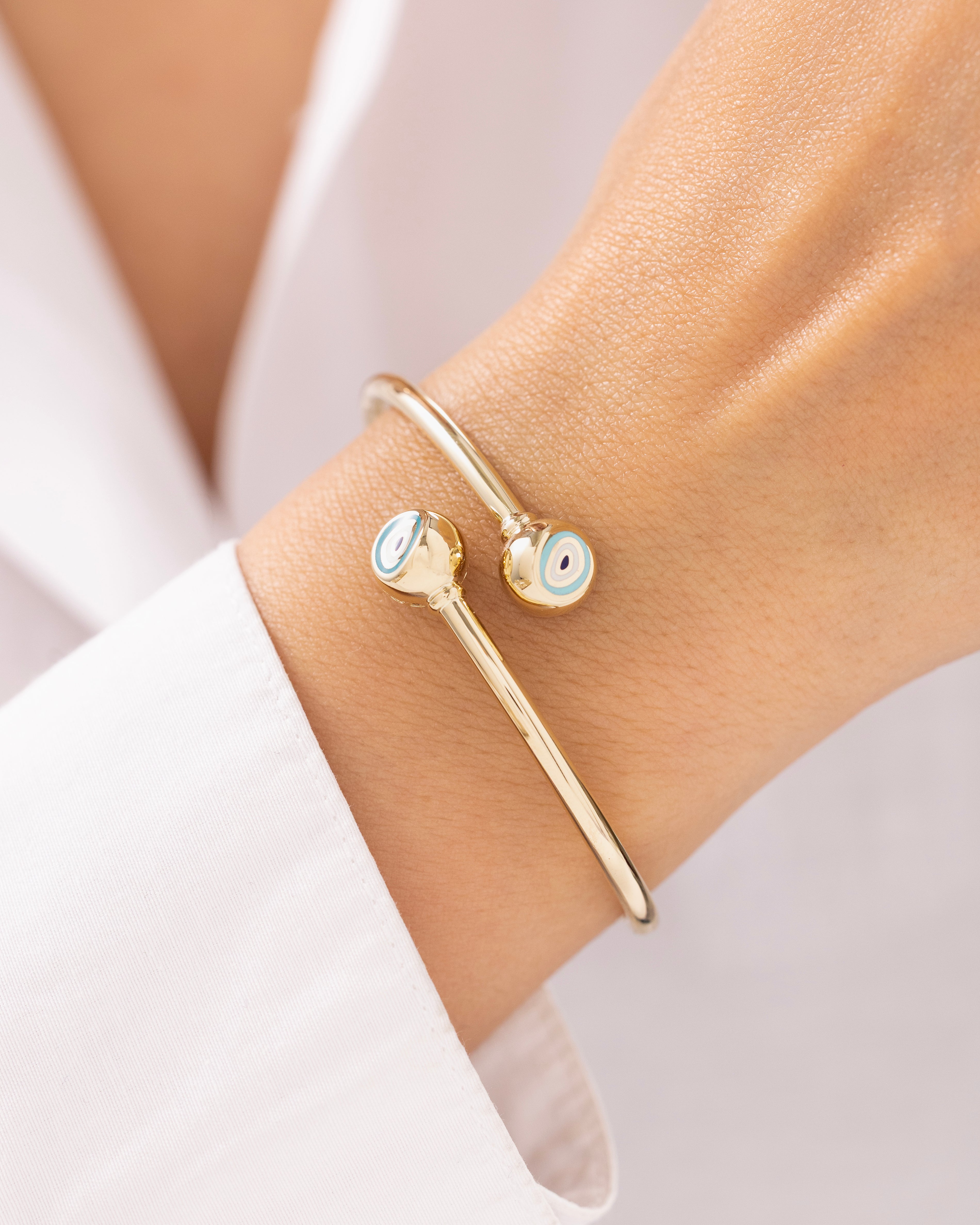 Cetaş Eterna Nazar Boncuklu 14 Ayar Altın Kelepçe