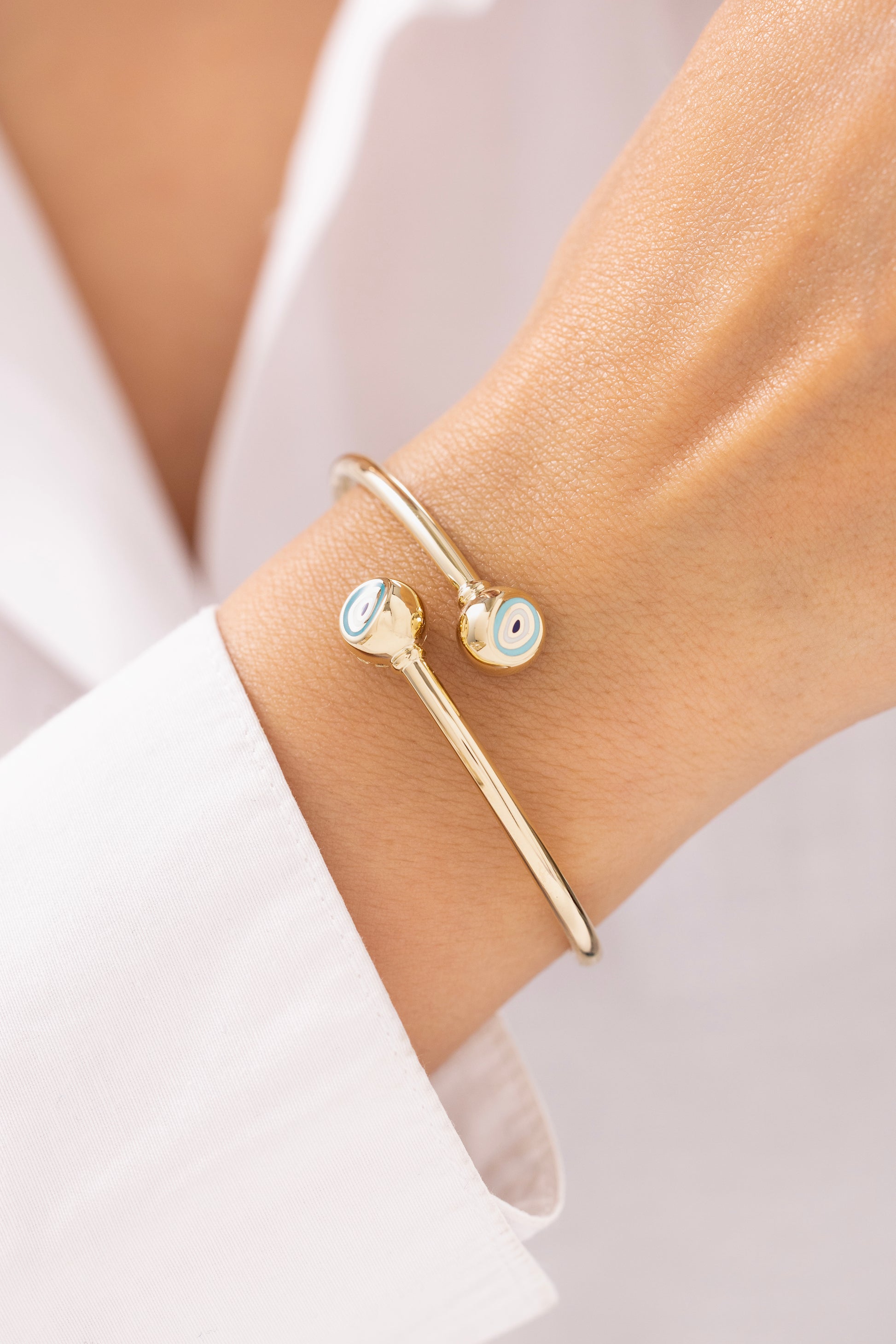 Cetaş Eterna Nazar Boncuklu 14 Ayar Altın Kelepçe