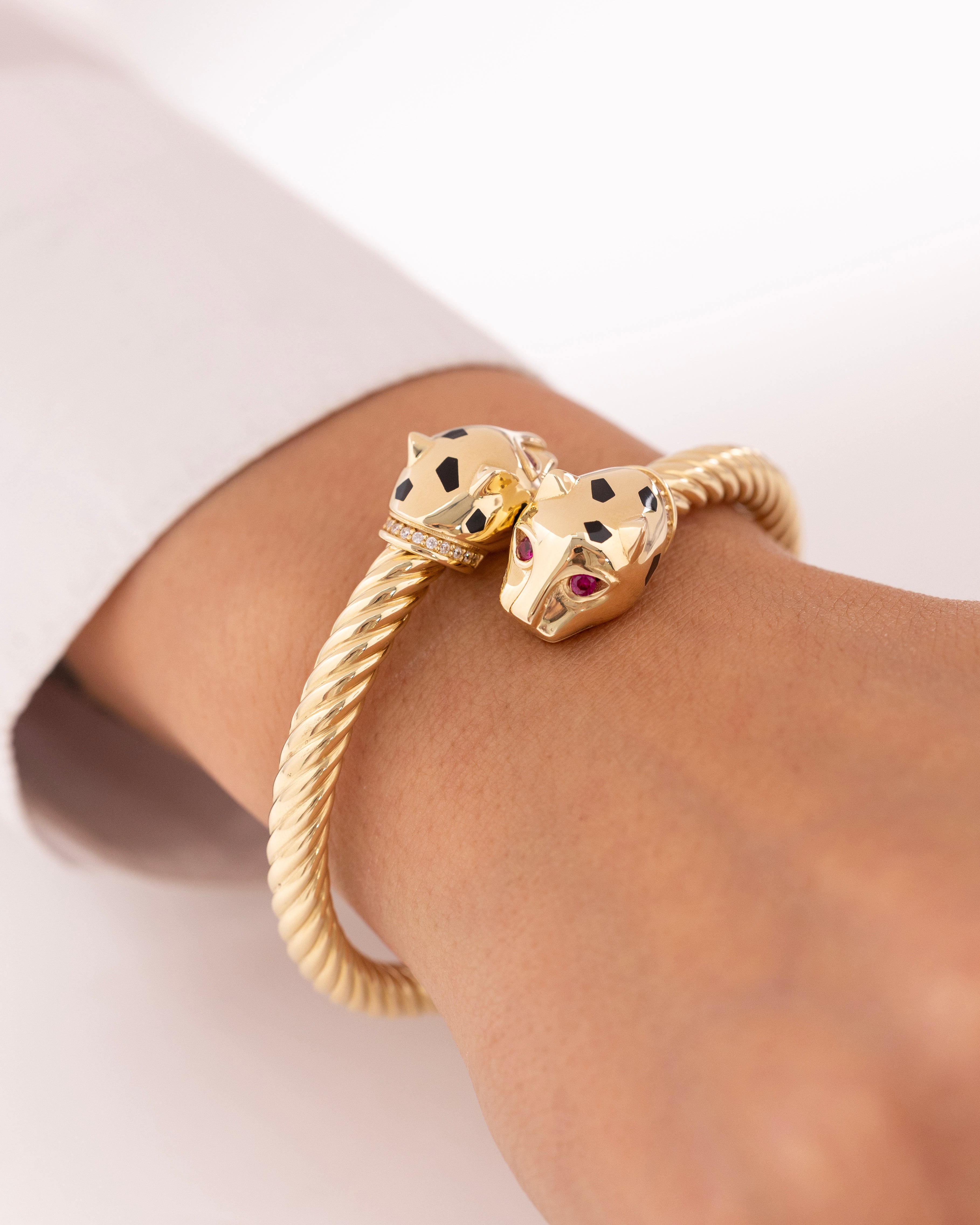 Cetaş Eterna İkonik Panter 14 Ayar Altın Kelepçe