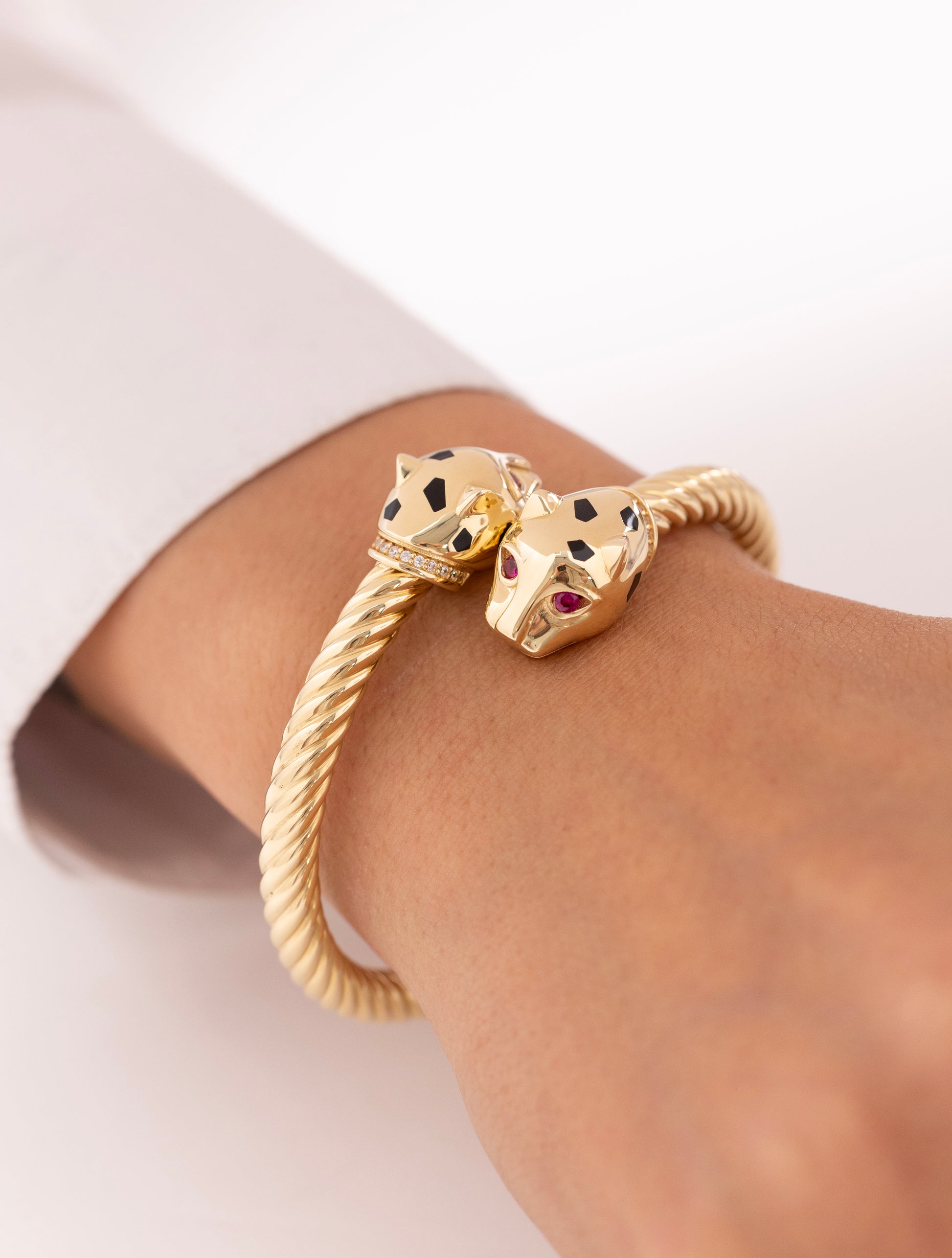 Cetaş Eterna İkonik Panter 14 Ayar Altın Kelepçe