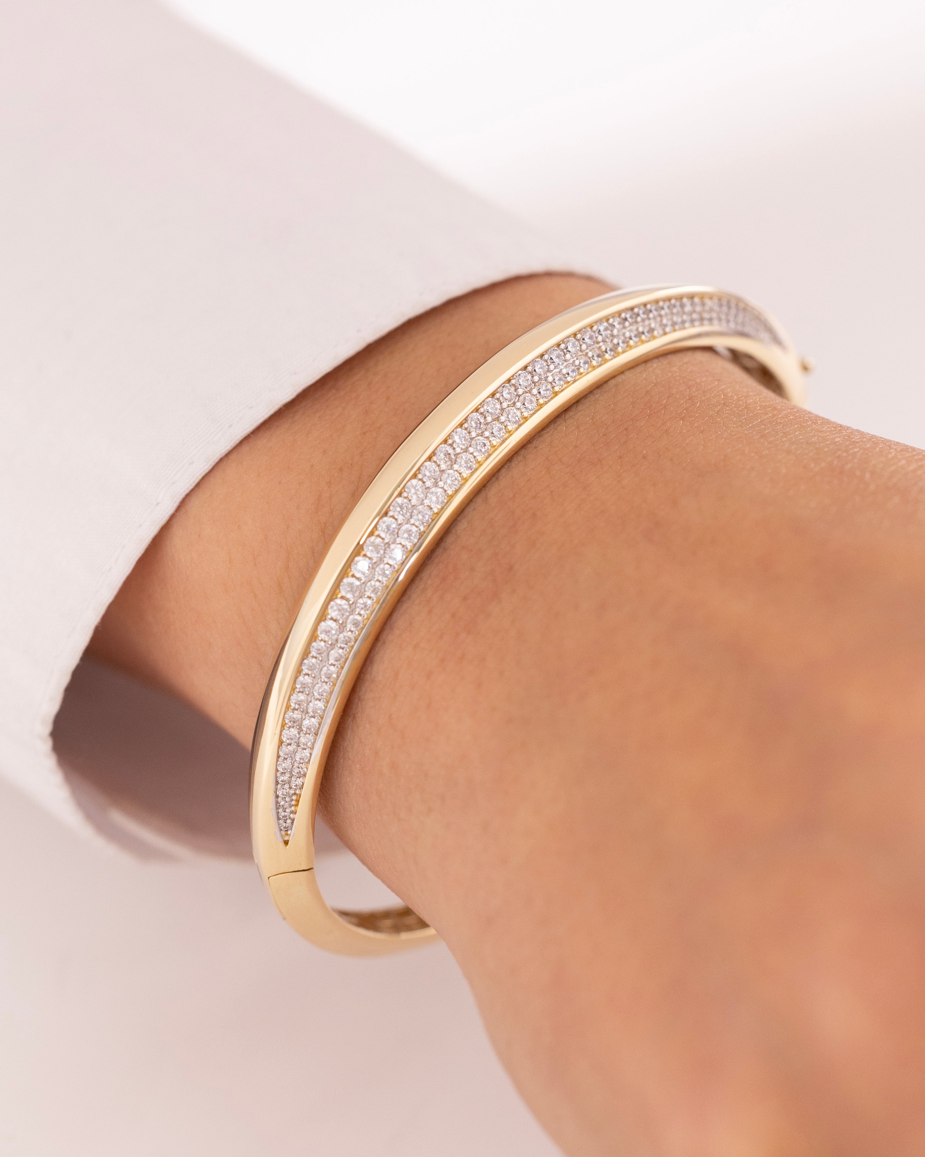 Cetaş Eterna Taşlı 14 Ayar Altın Kelepçe