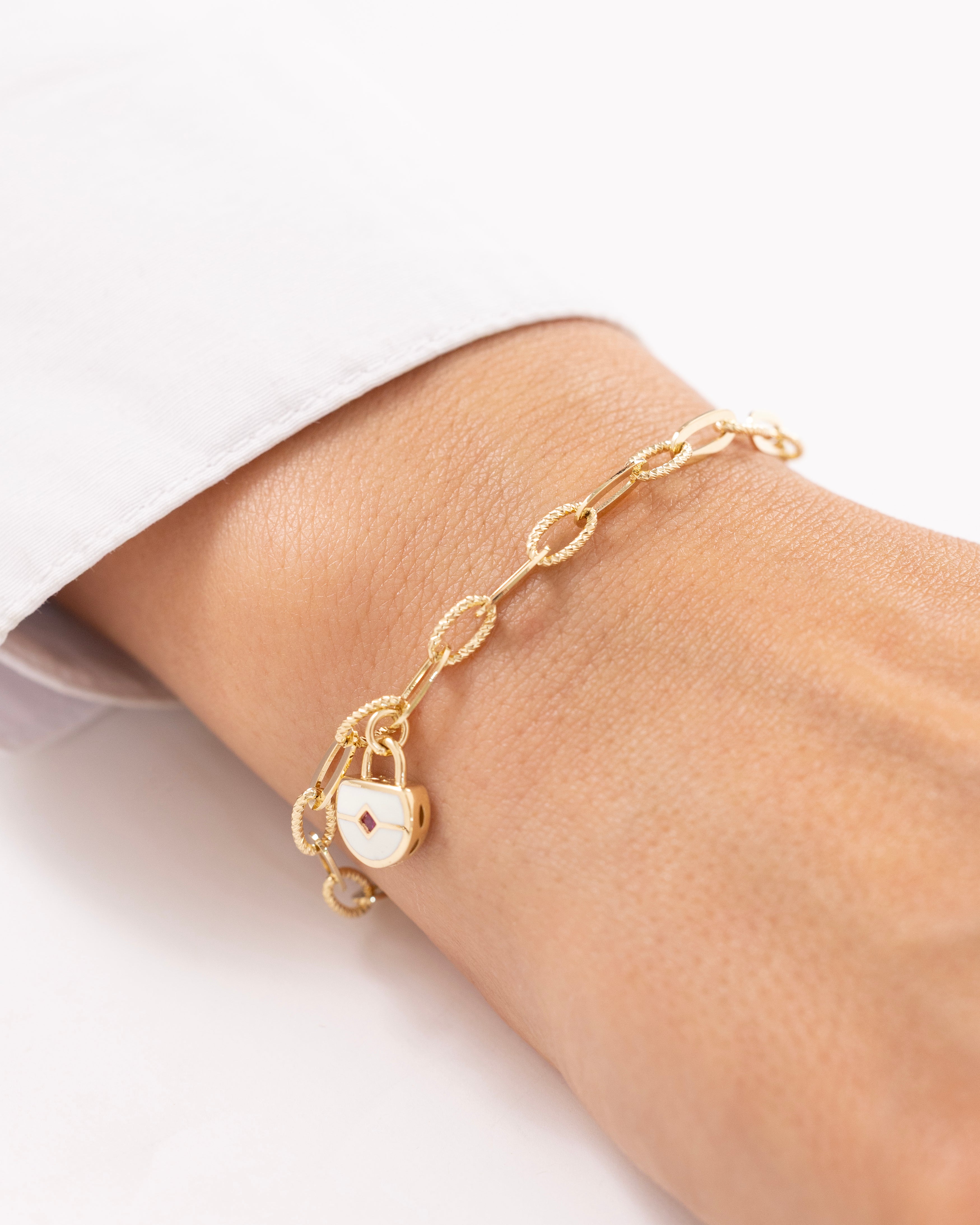 Cetaş Eterna Kilitli 14 Ayar Altın Bileklik