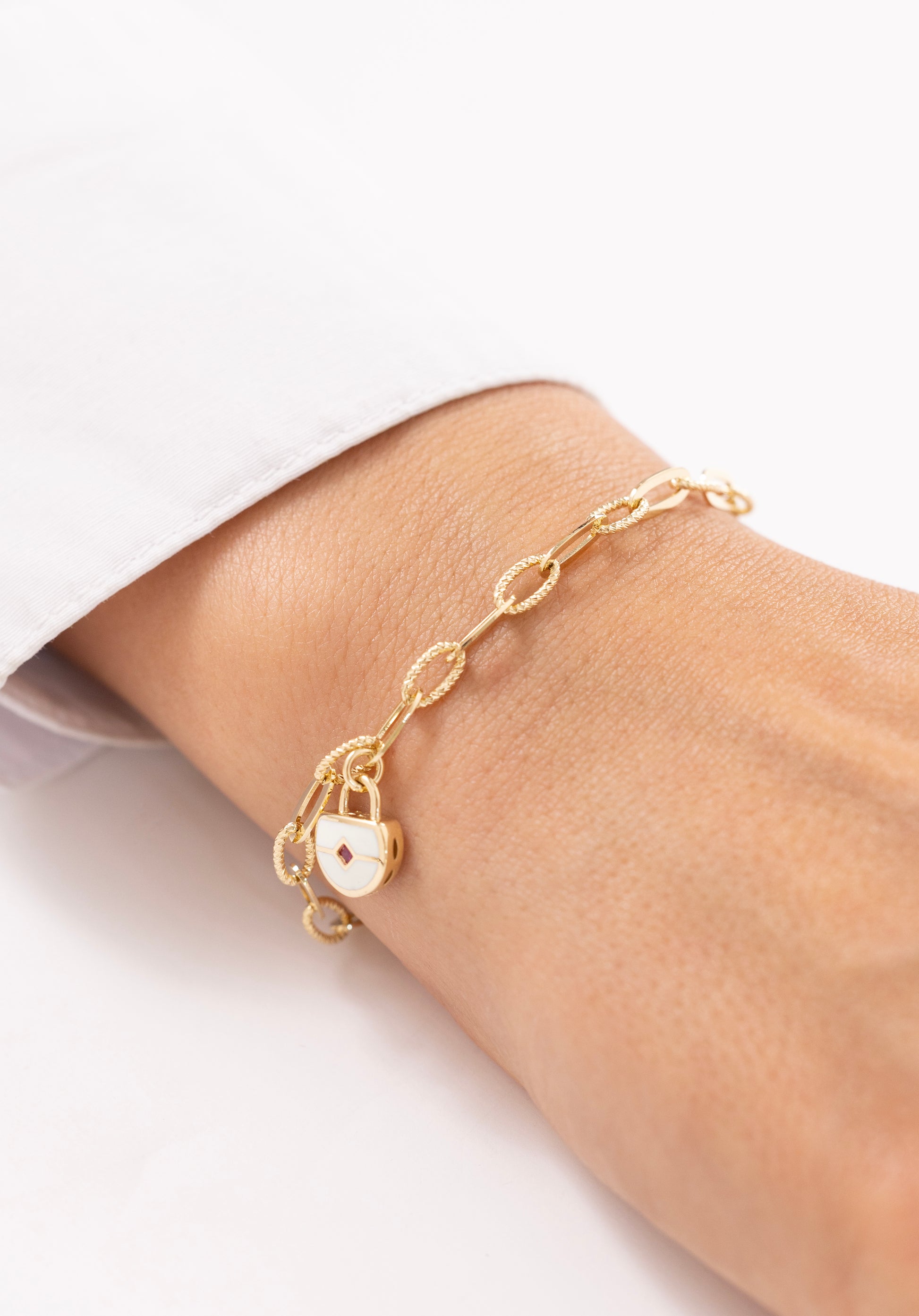 Cetaş Eterna Kilitli 14 Ayar Altın Bileklik