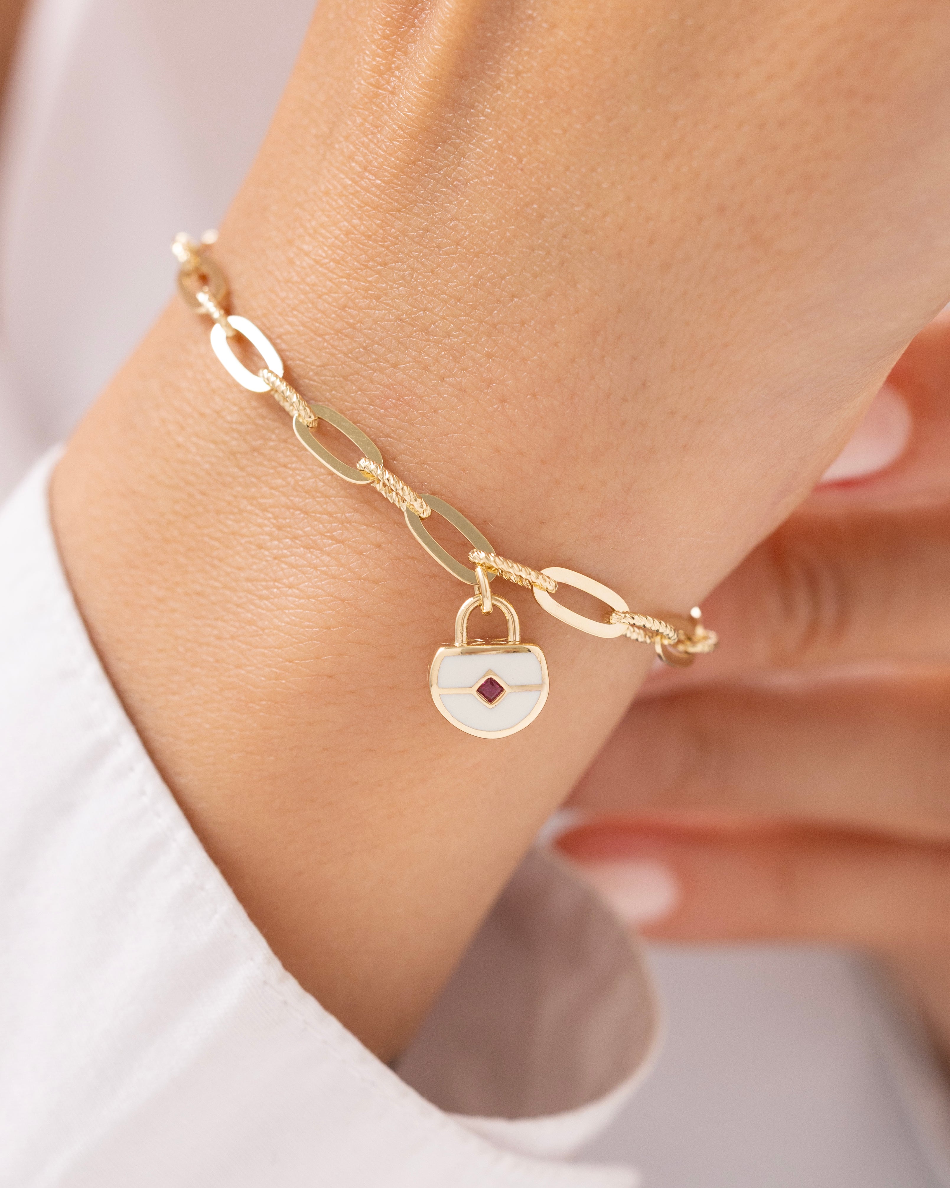 Cetaş Eterna Kilitli 14 Ayar Altın Bileklik