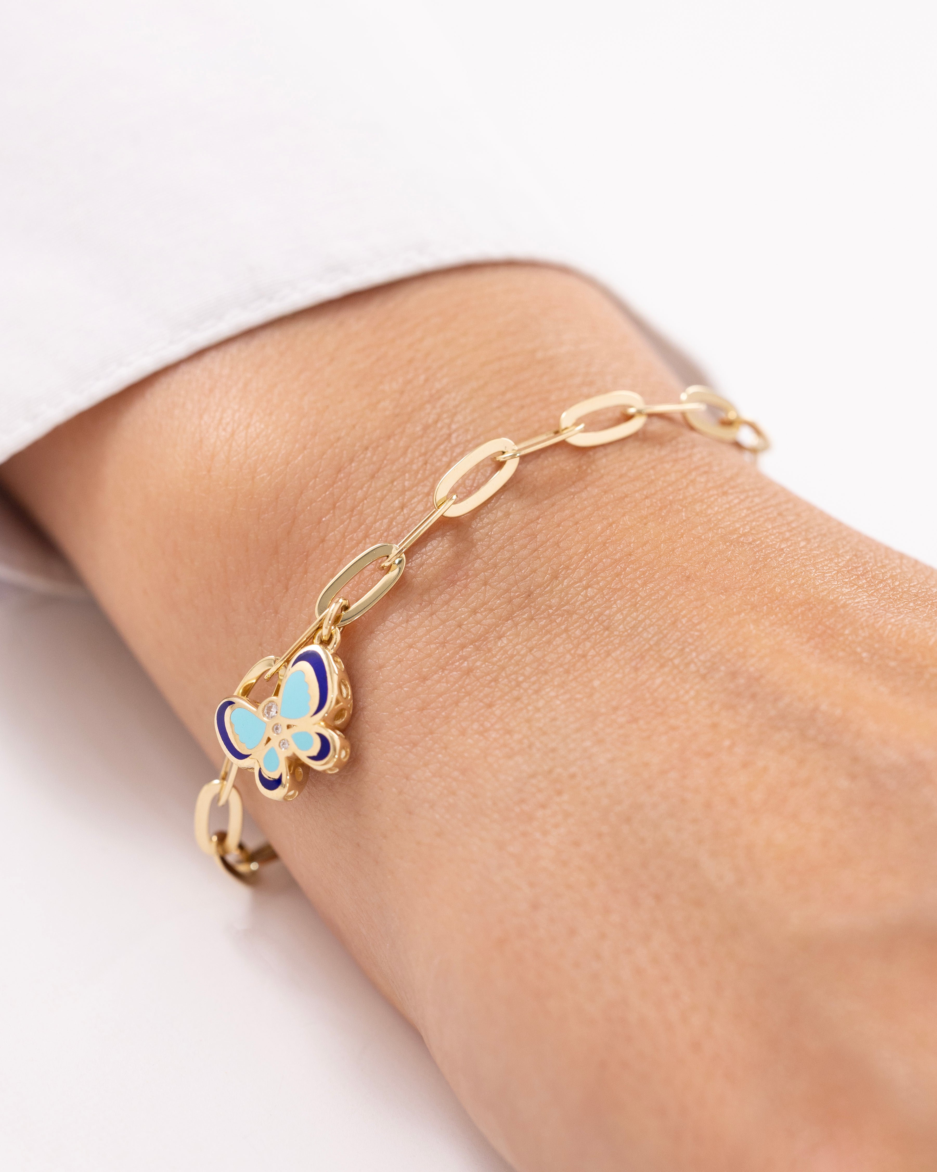 Cetaş Eterna Kelebek Uçlu 14 Ayar Altın Bileklik