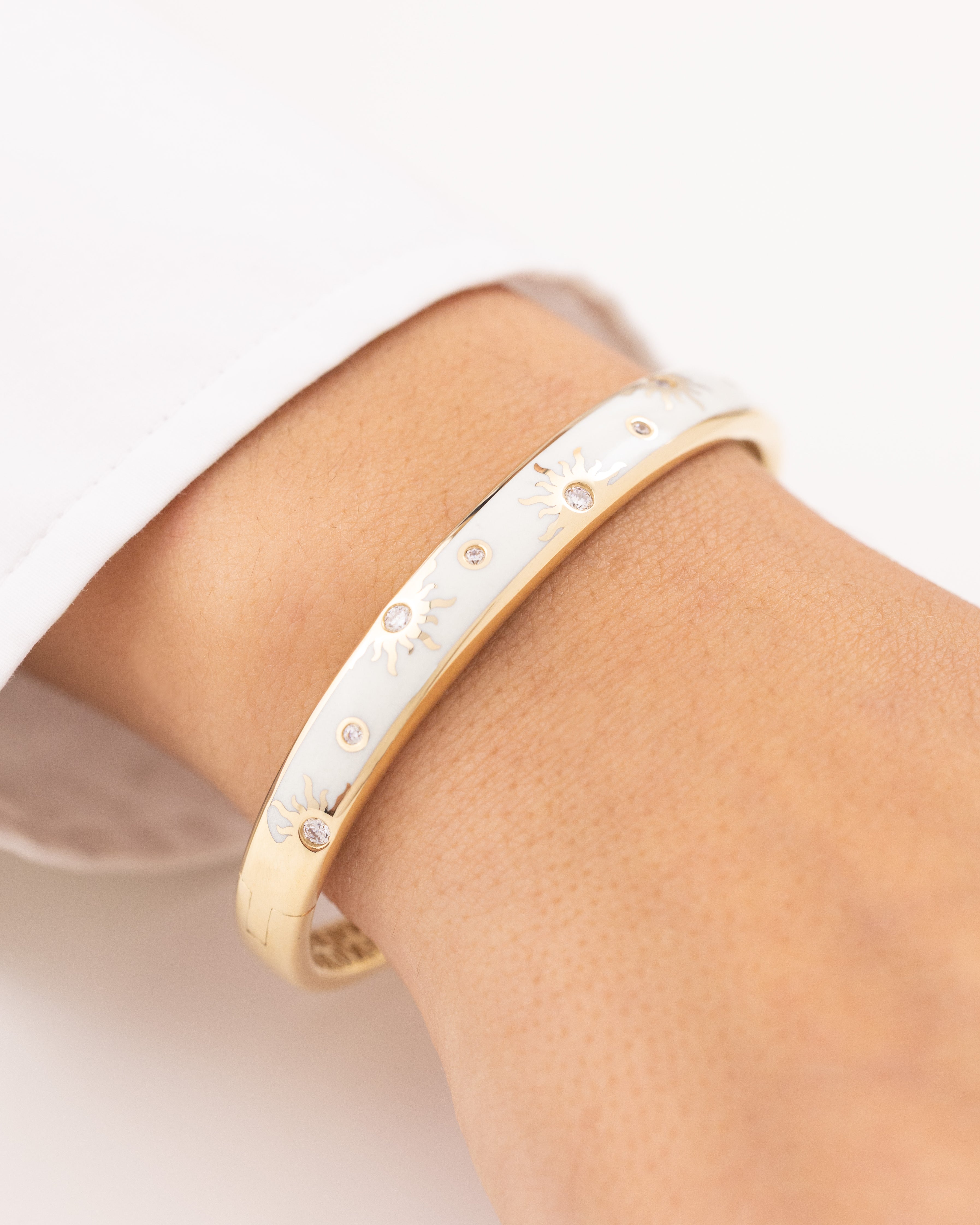 Cetaş Sedefli Yıldızlı 14 Ayar Altın Kelepçe