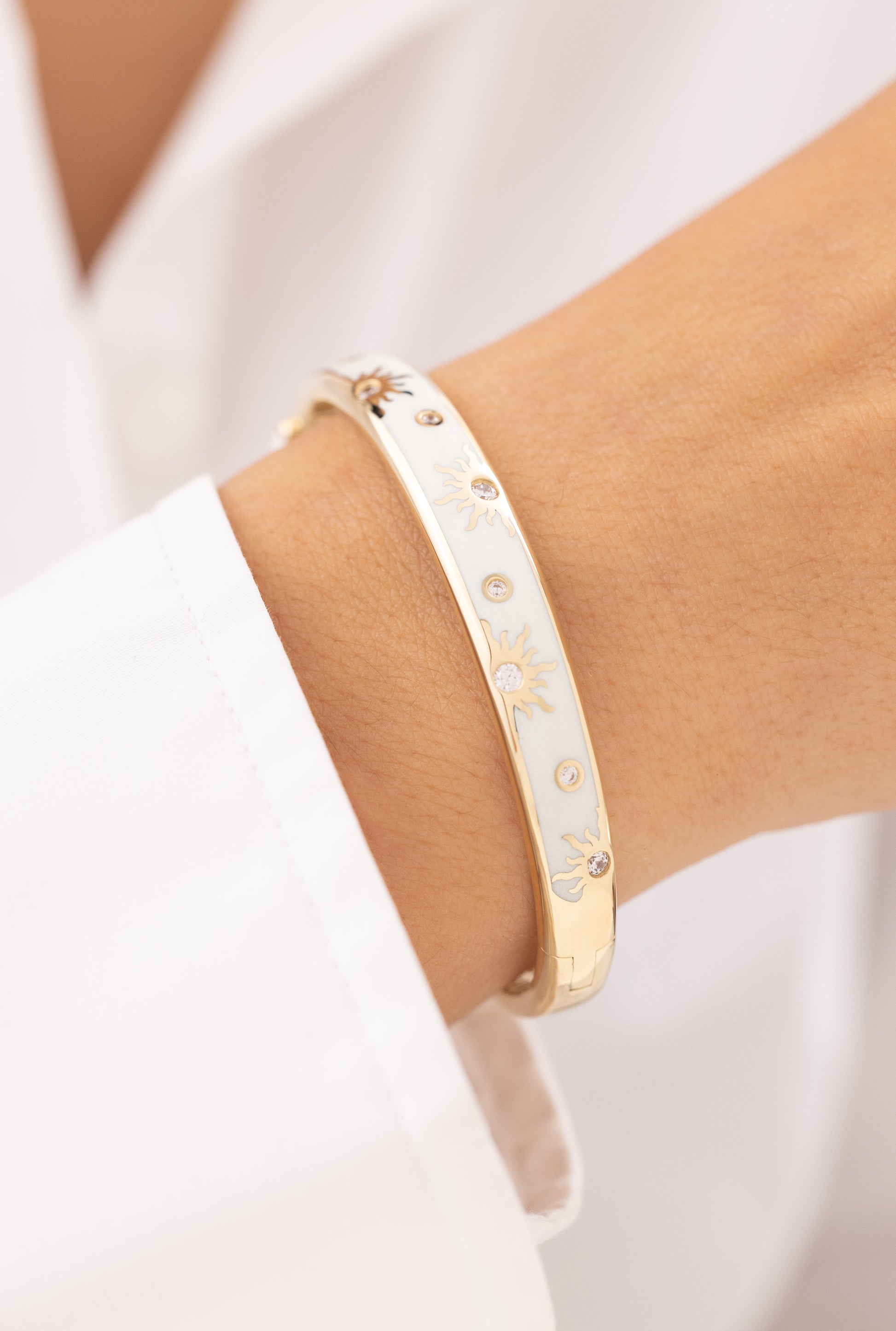 Cetaş Sedefli Yıldızlı 14 Ayar Altın Kelepçe