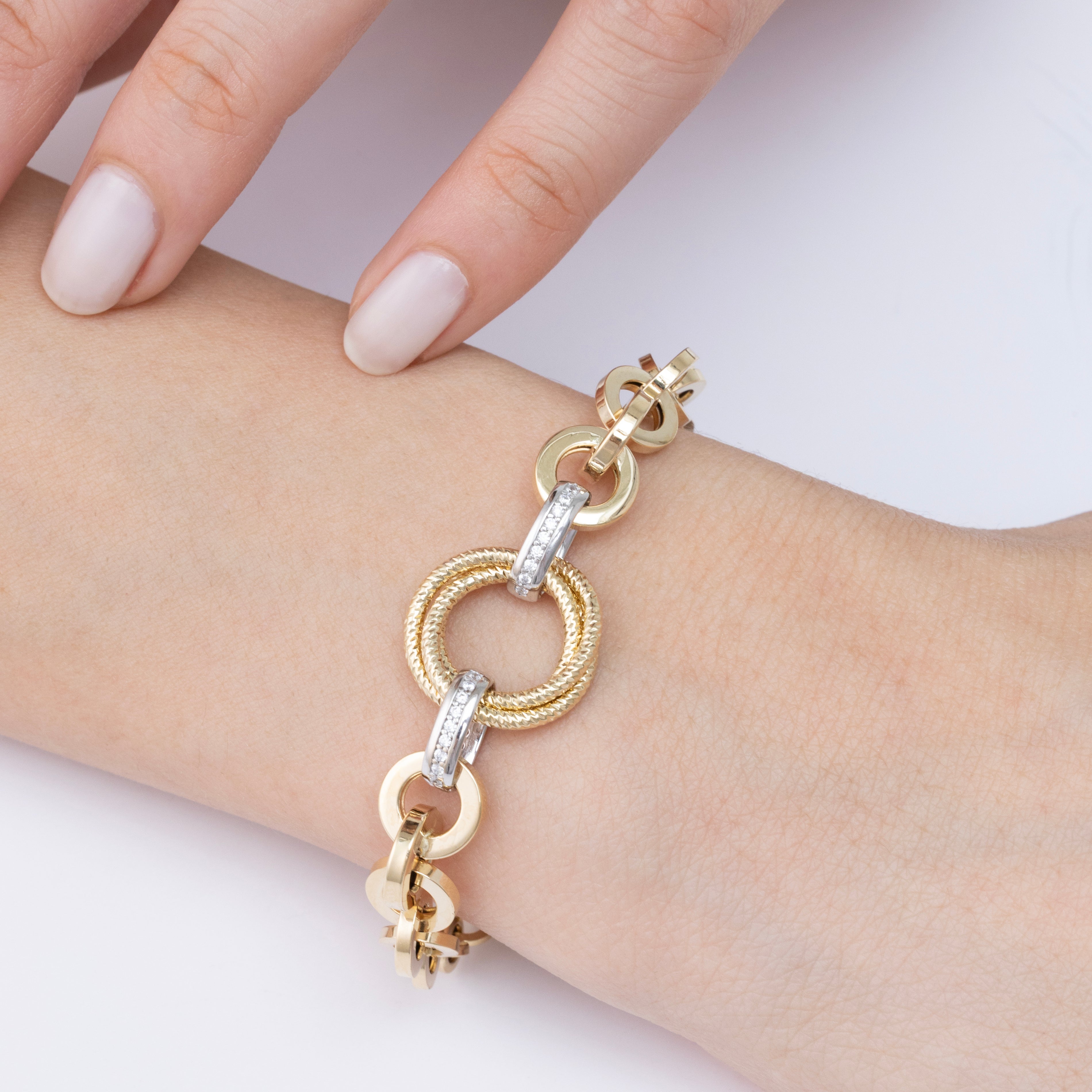 Cetaş Zarif Halka Tasarım 14 Ayar Altın Bileklik