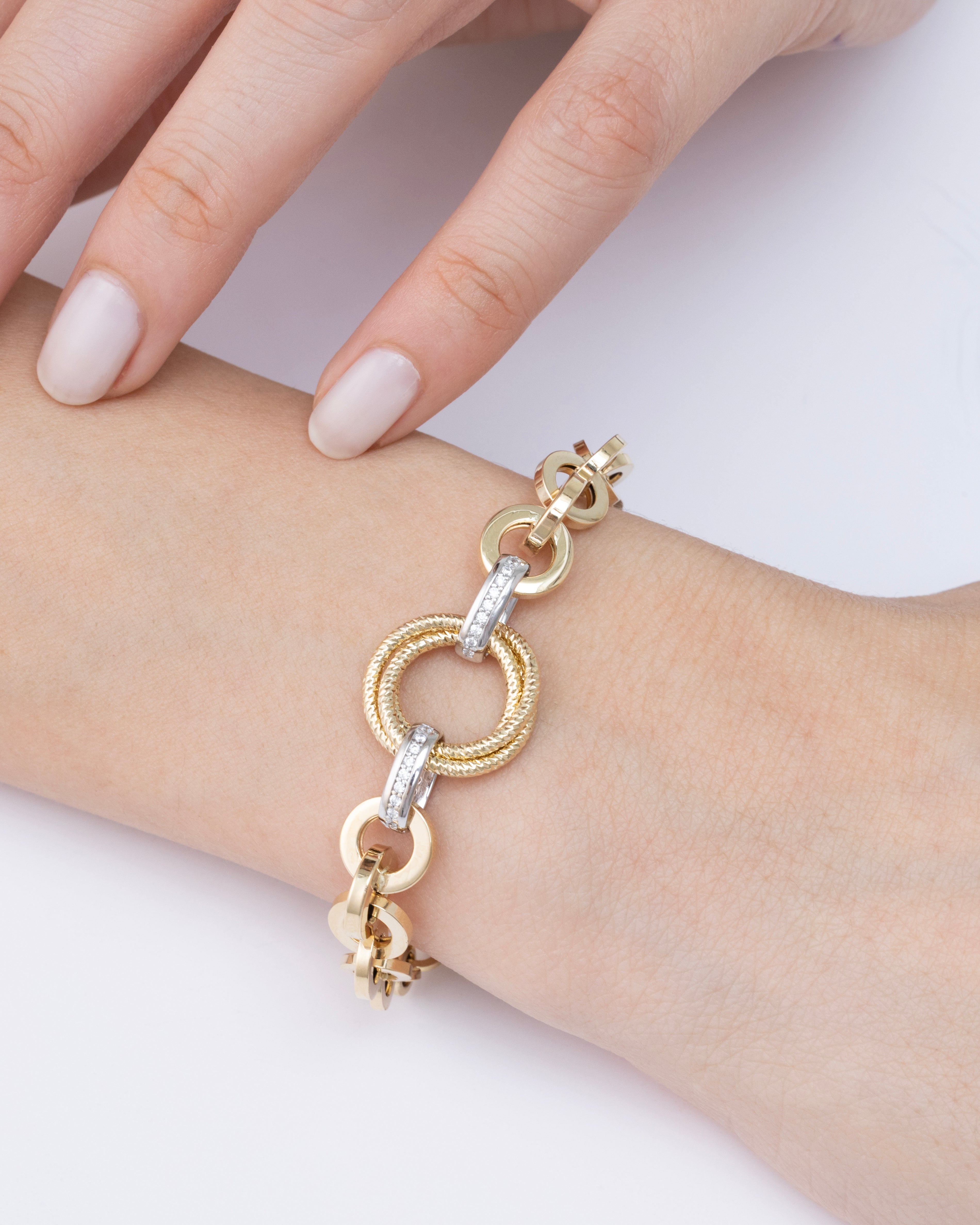 Cetaş Zarif Halka Tasarım 14 Ayar Altın Bileklik