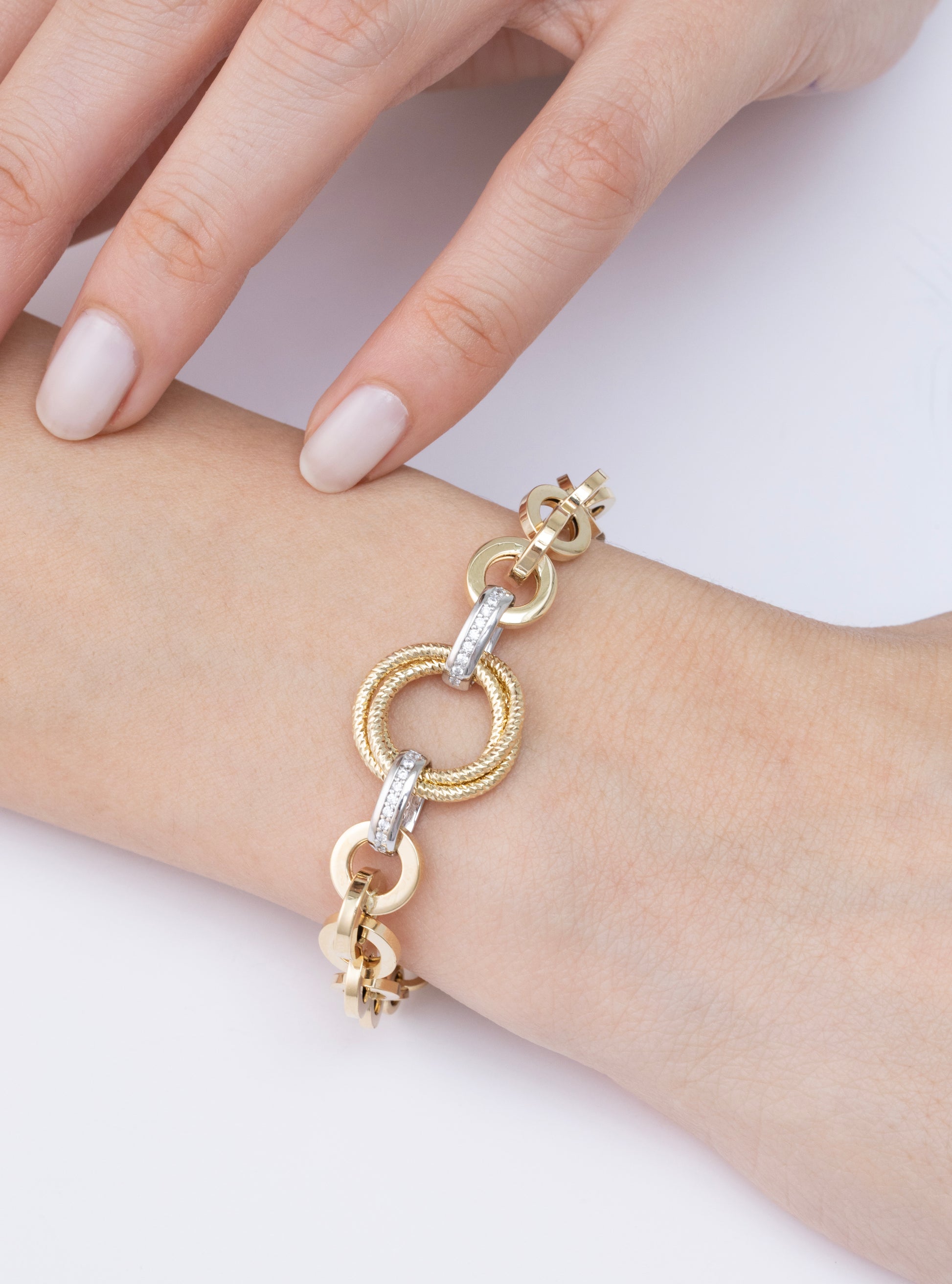 Cetaş Zarif Halka Tasarım 14 Ayar Altın Bileklik