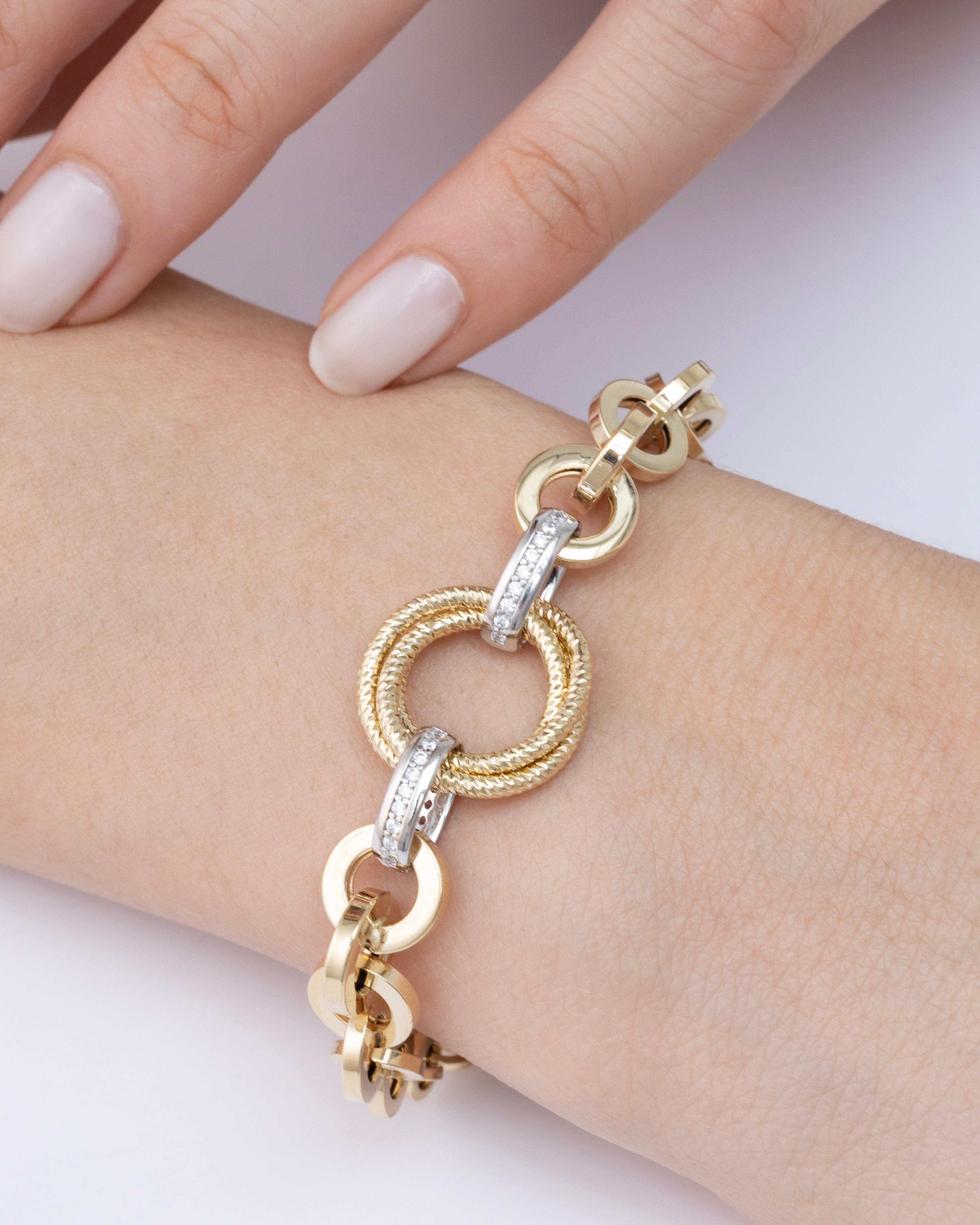 Cetaş Zarif Halka Tasarım 14 Ayar Altın Bileklik