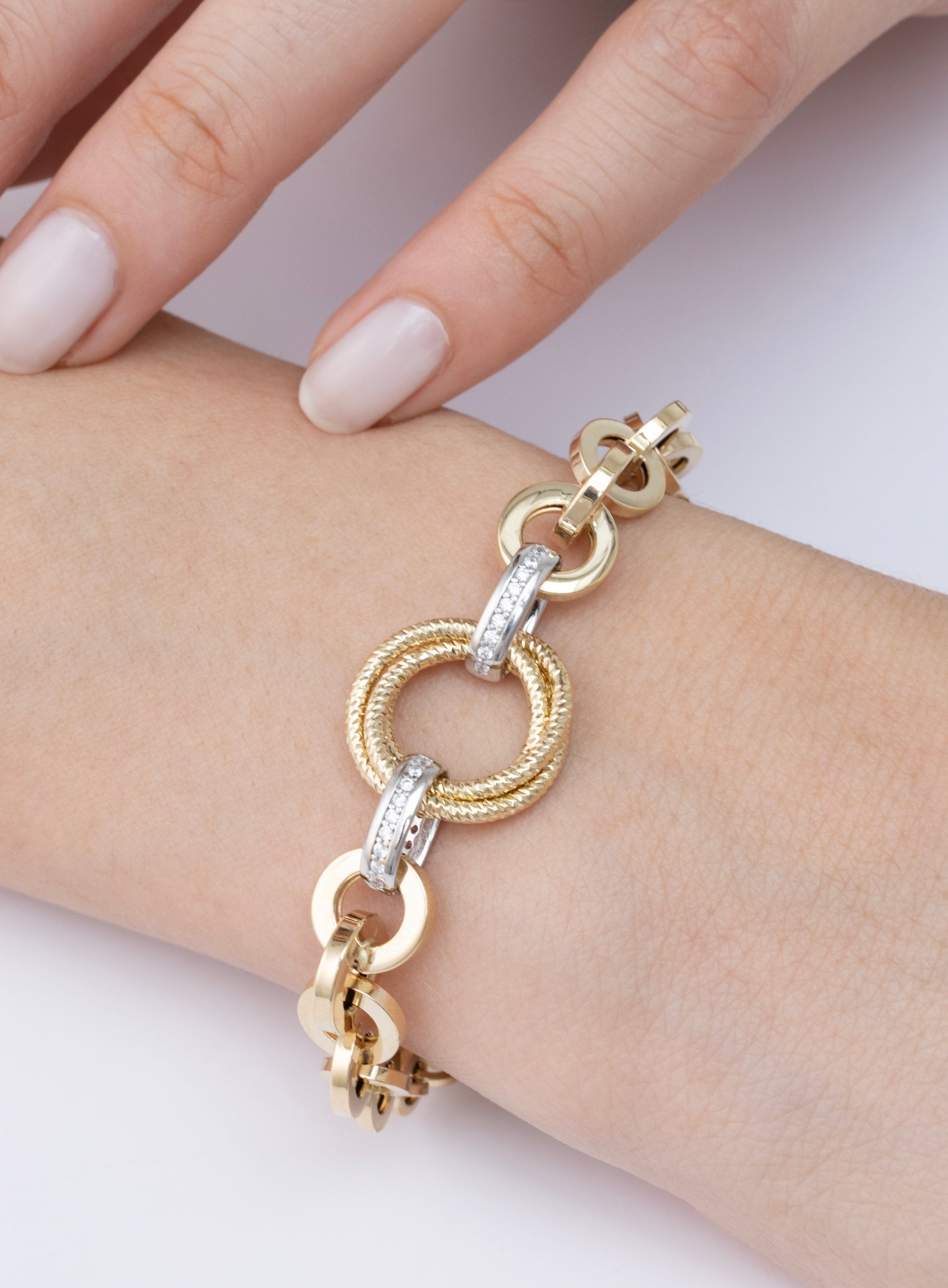 Cetaş Zarif Halka Tasarım 14 Ayar Altın Bileklik