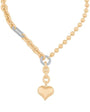 Asimetrik Zincir Kalp Kolye