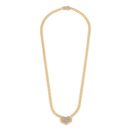 Baget Taşlı Kalp Gurmet Kolye