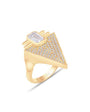 Baget Taşlı Üçgen Yüzük