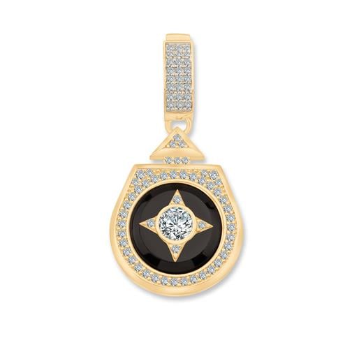 Beş Taşlı Madalyon Charm